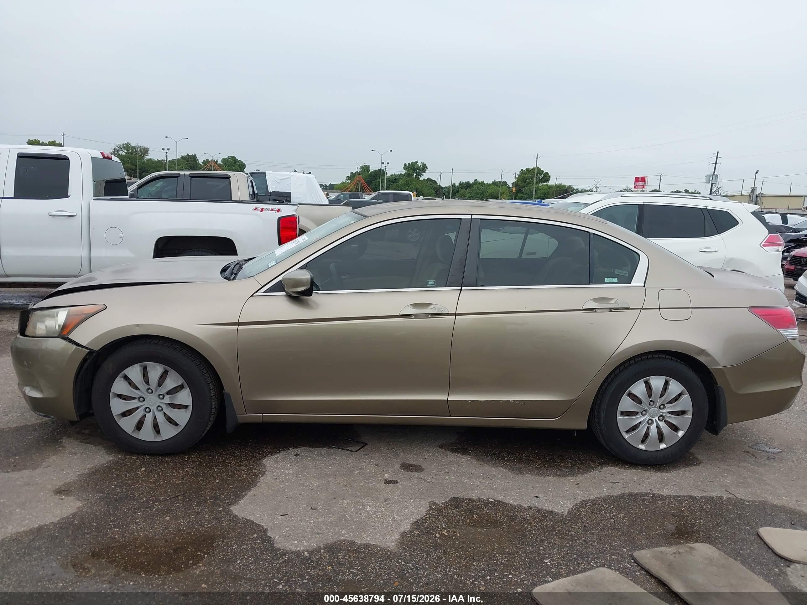2009 Honda Accord 2.4 Lx Tan vin: JHMCP26369C012475