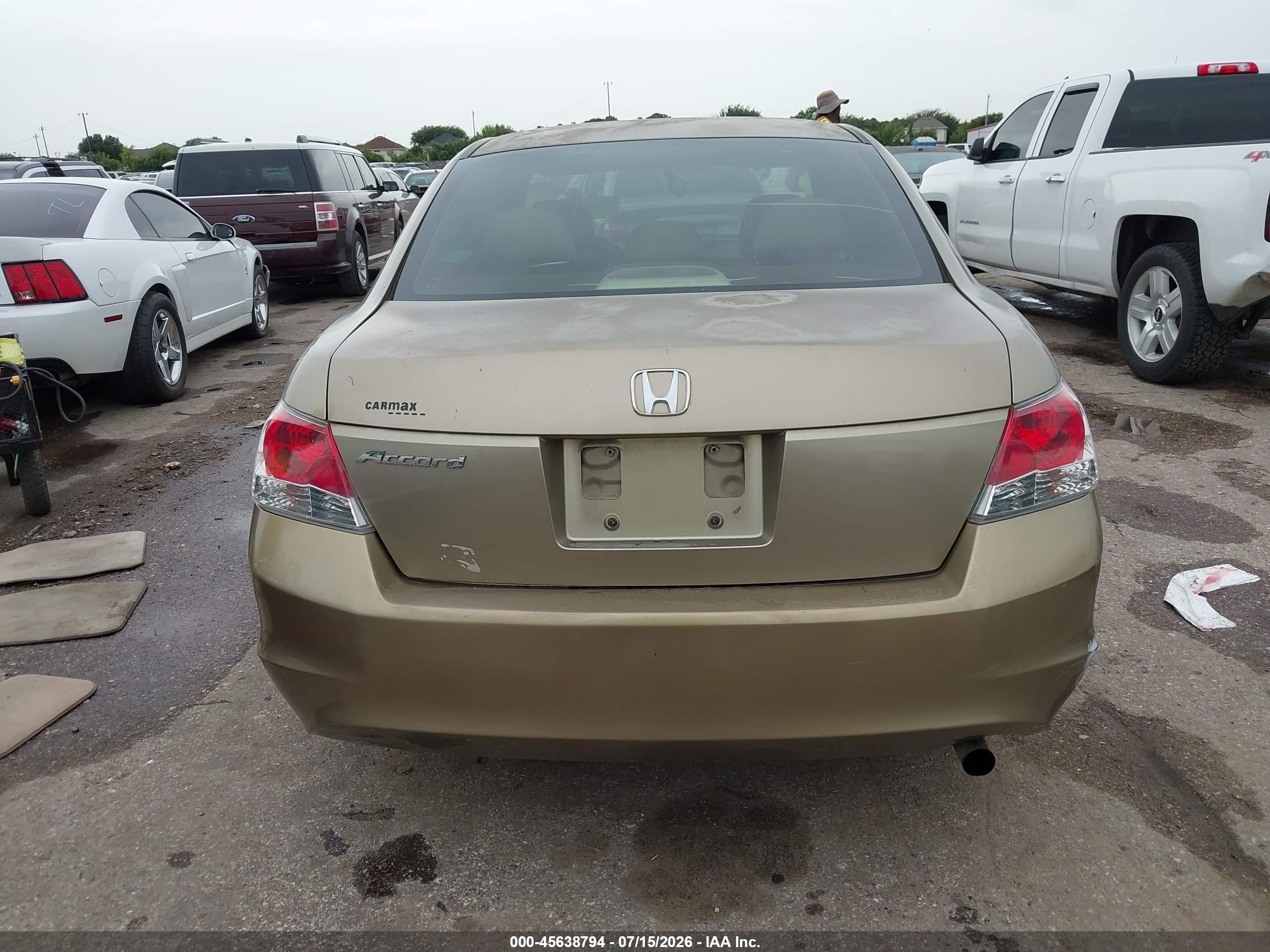 2009 Honda Accord 2.4 Lx Tan vin: JHMCP26369C012475