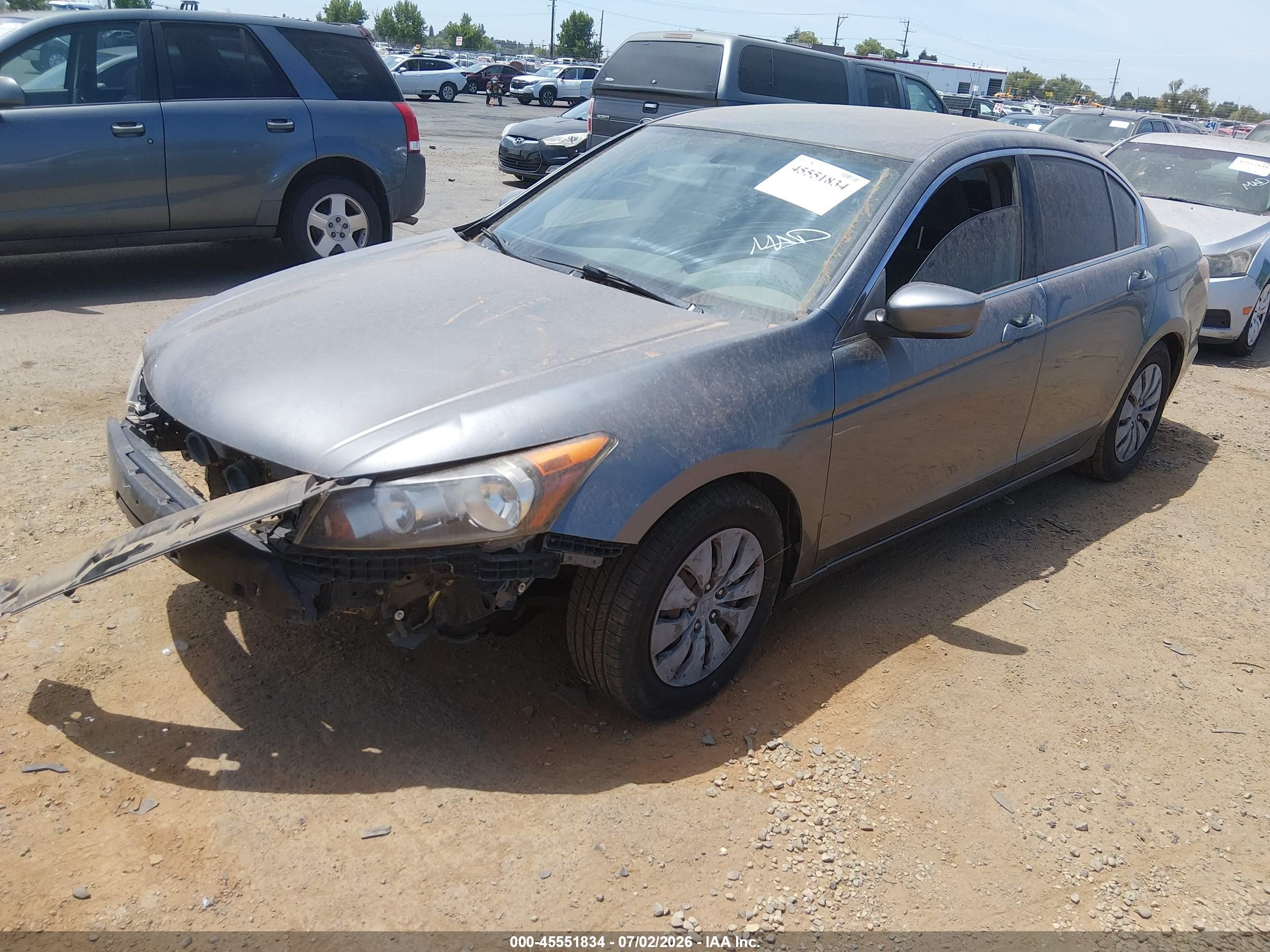 2008 Honda Accord 2.4 Lx Gray vin: JHMCP26388C027669