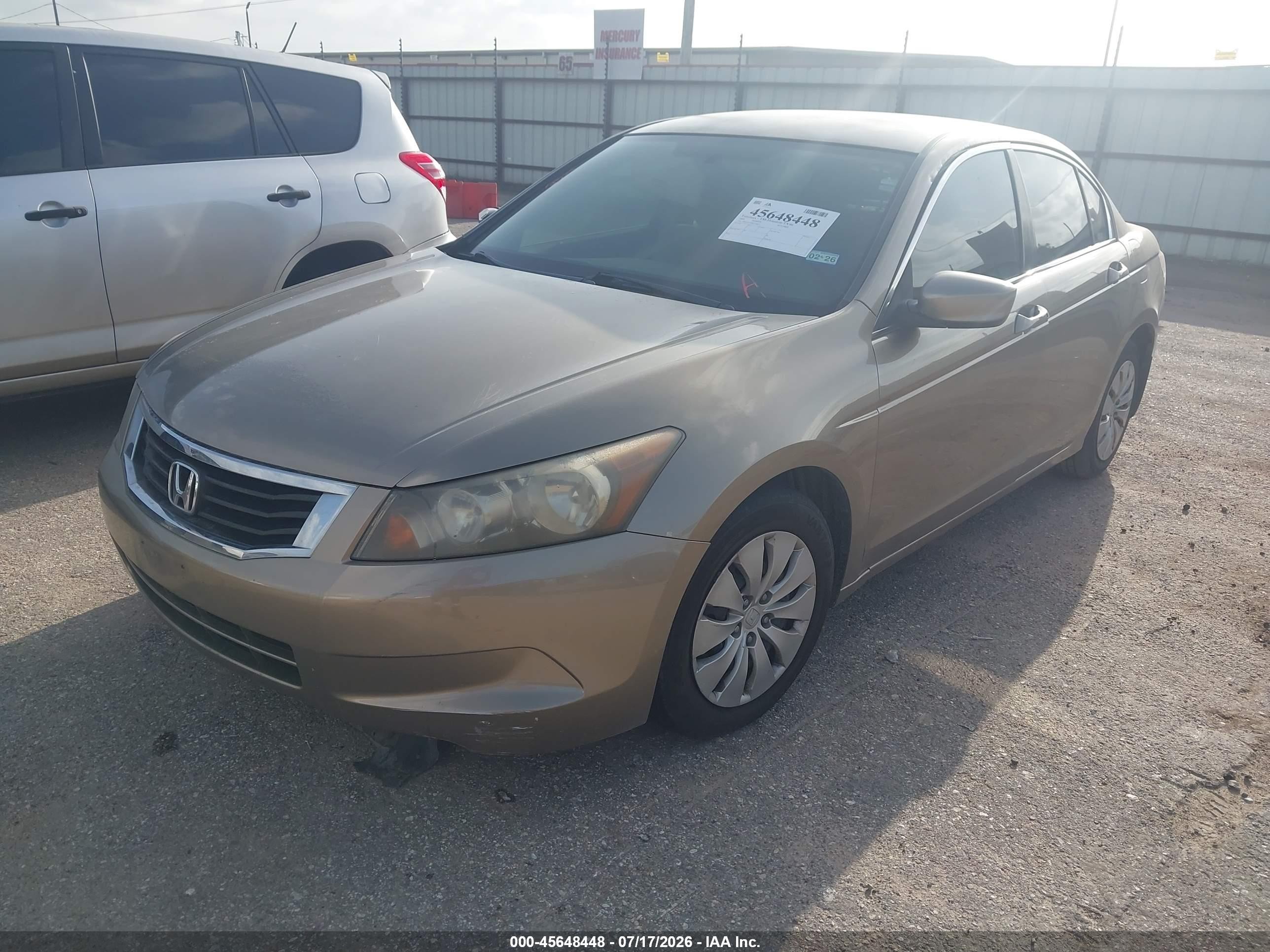 2008 Honda Accord 2.4 Lx Gold vin: JHMCP26388C074622