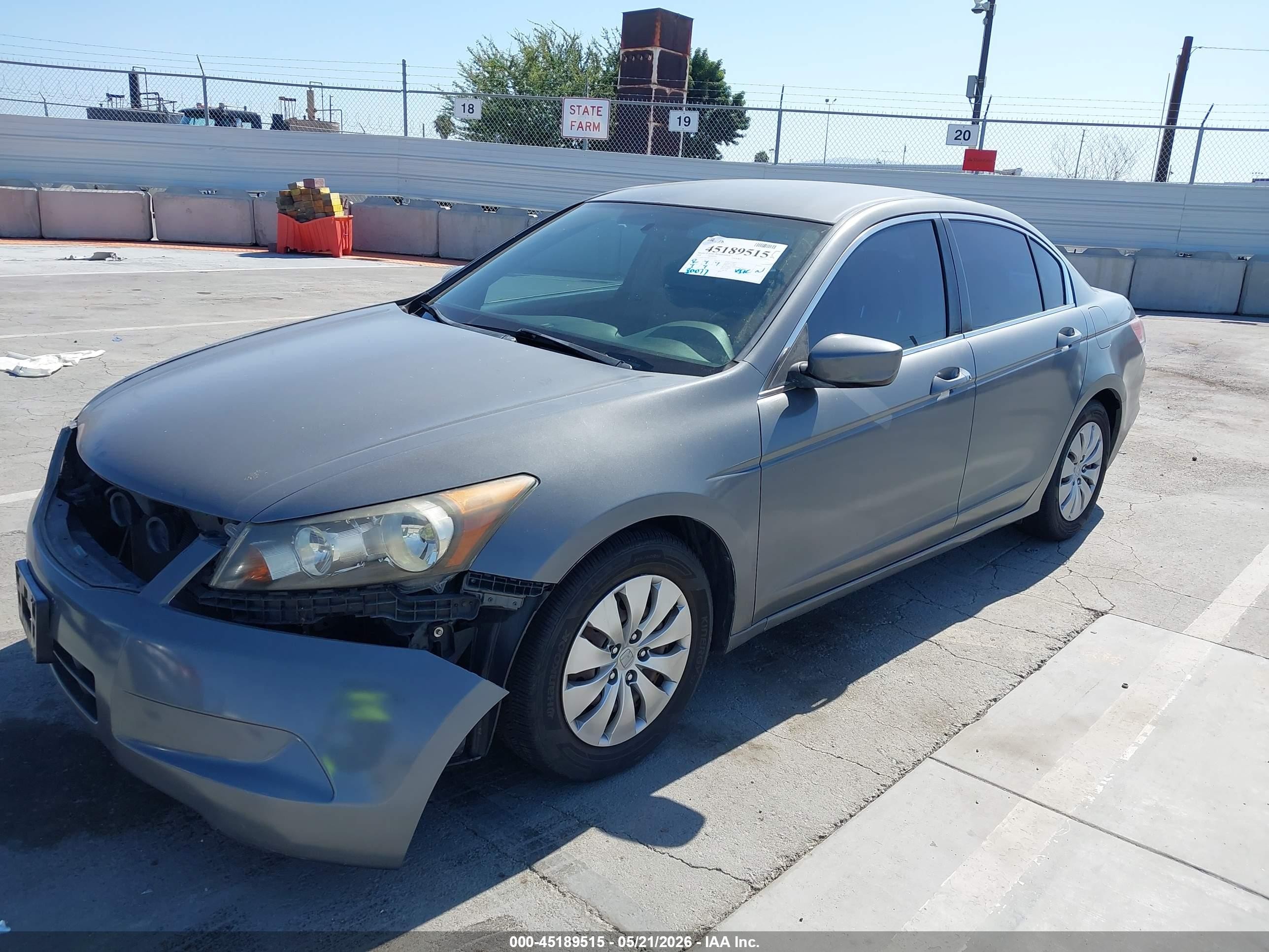 2008 Honda Accord 2.4 Lx Gray vin: JHMCP26398C072121
