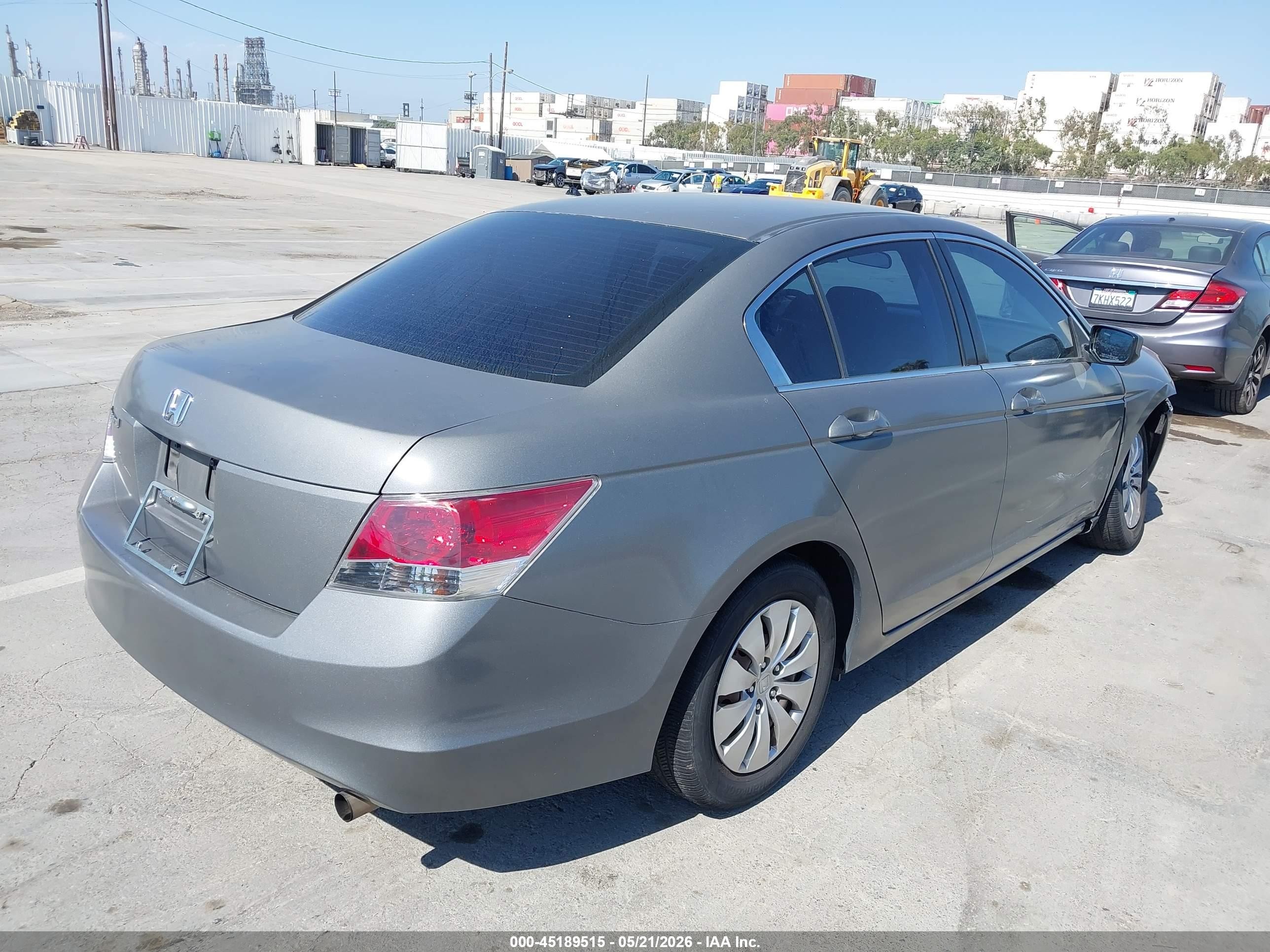 2008 Honda Accord 2.4 Lx Gray vin: JHMCP26398C072121
