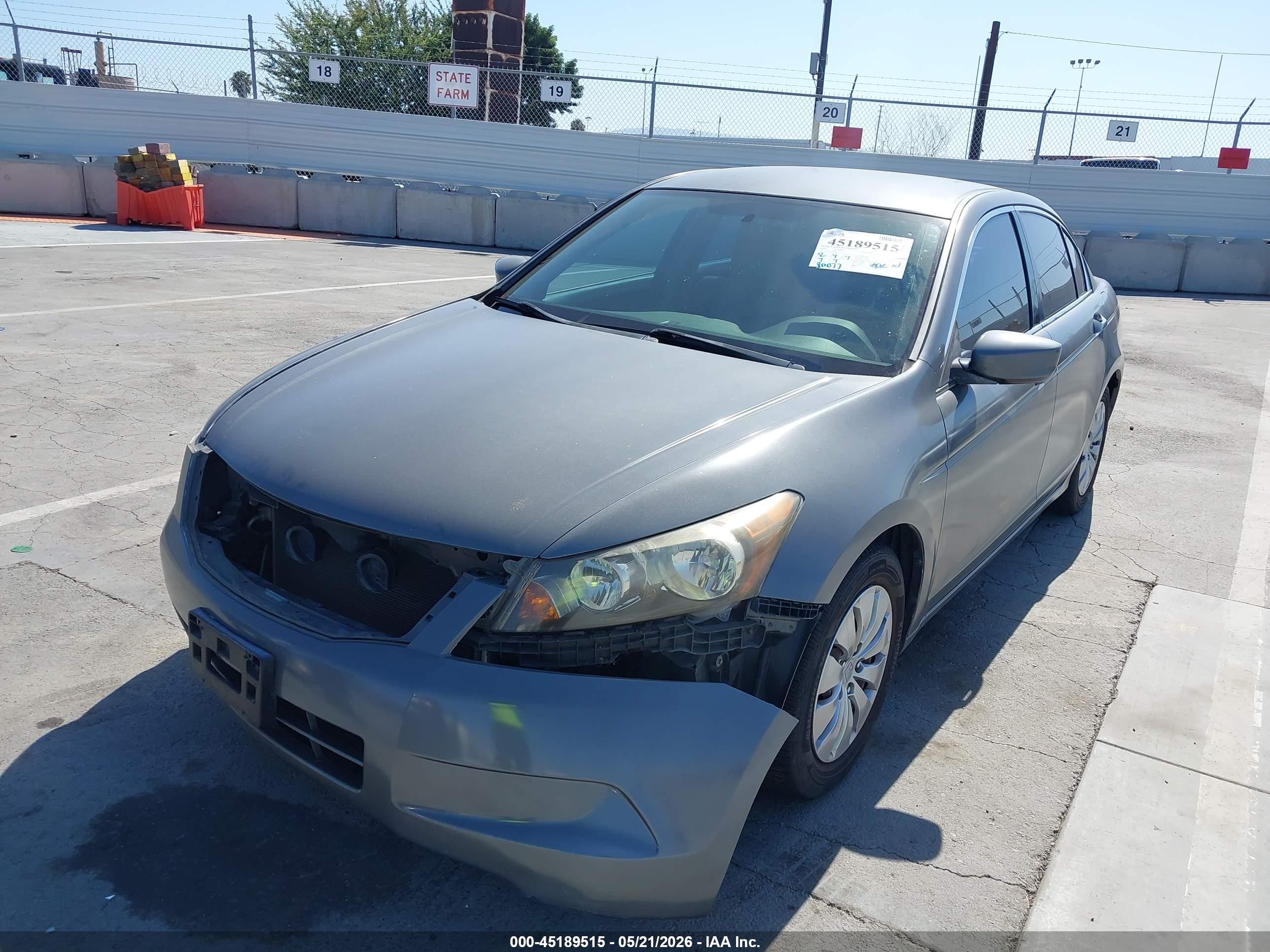 2008 Honda Accord 2.4 Lx Gray vin: JHMCP26398C072121