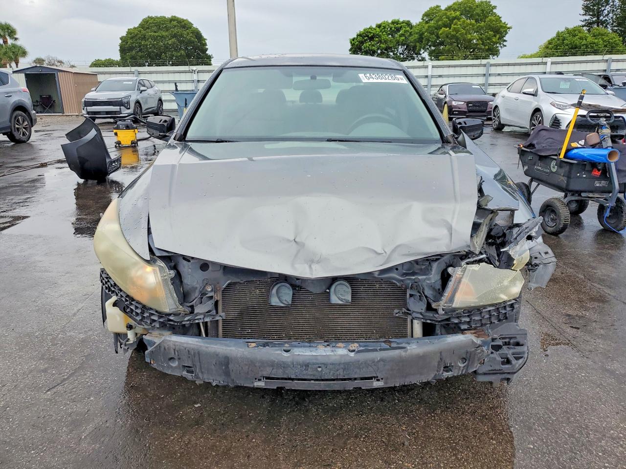 2008 Honda Accord Lx Gray vin: JHMCP26398C074970