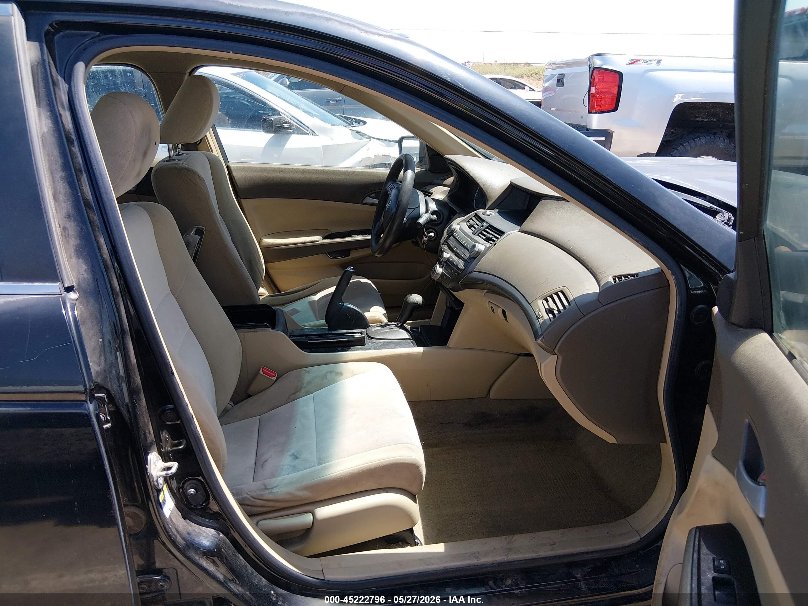 2009 Honda Accord 2.4 Lx Black vin: JHMCP26399C001843