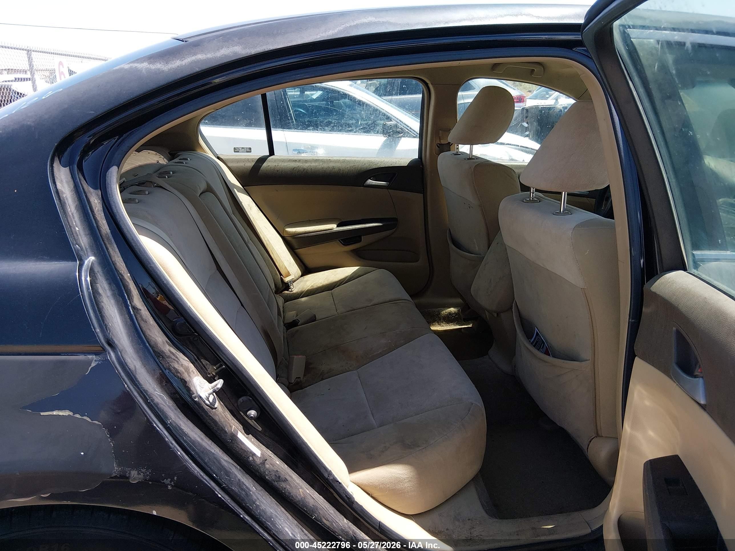 2009 Honda Accord 2.4 Lx Black vin: JHMCP26399C001843