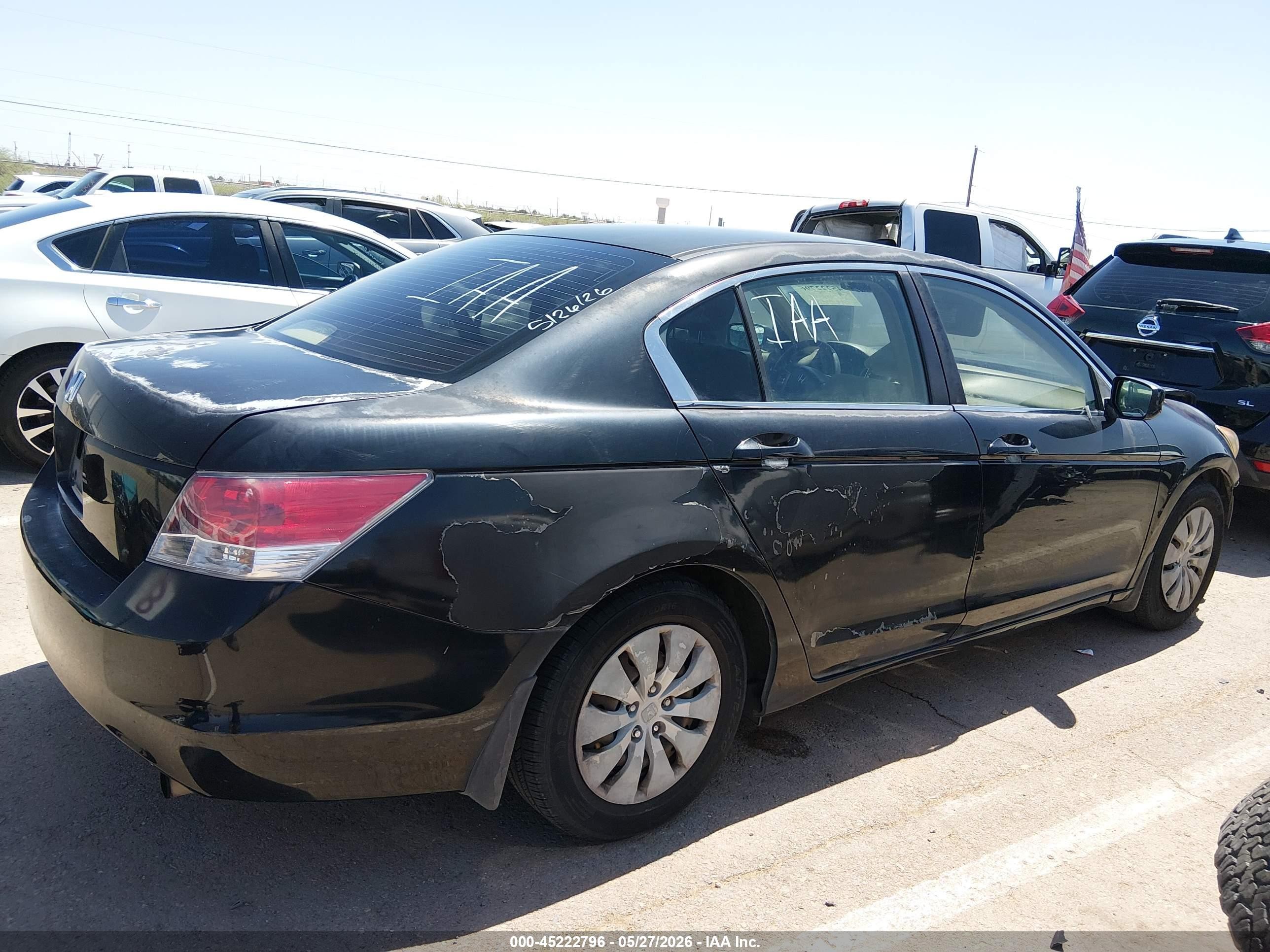 2009 Honda Accord 2.4 Lx Black vin: JHMCP26399C001843
