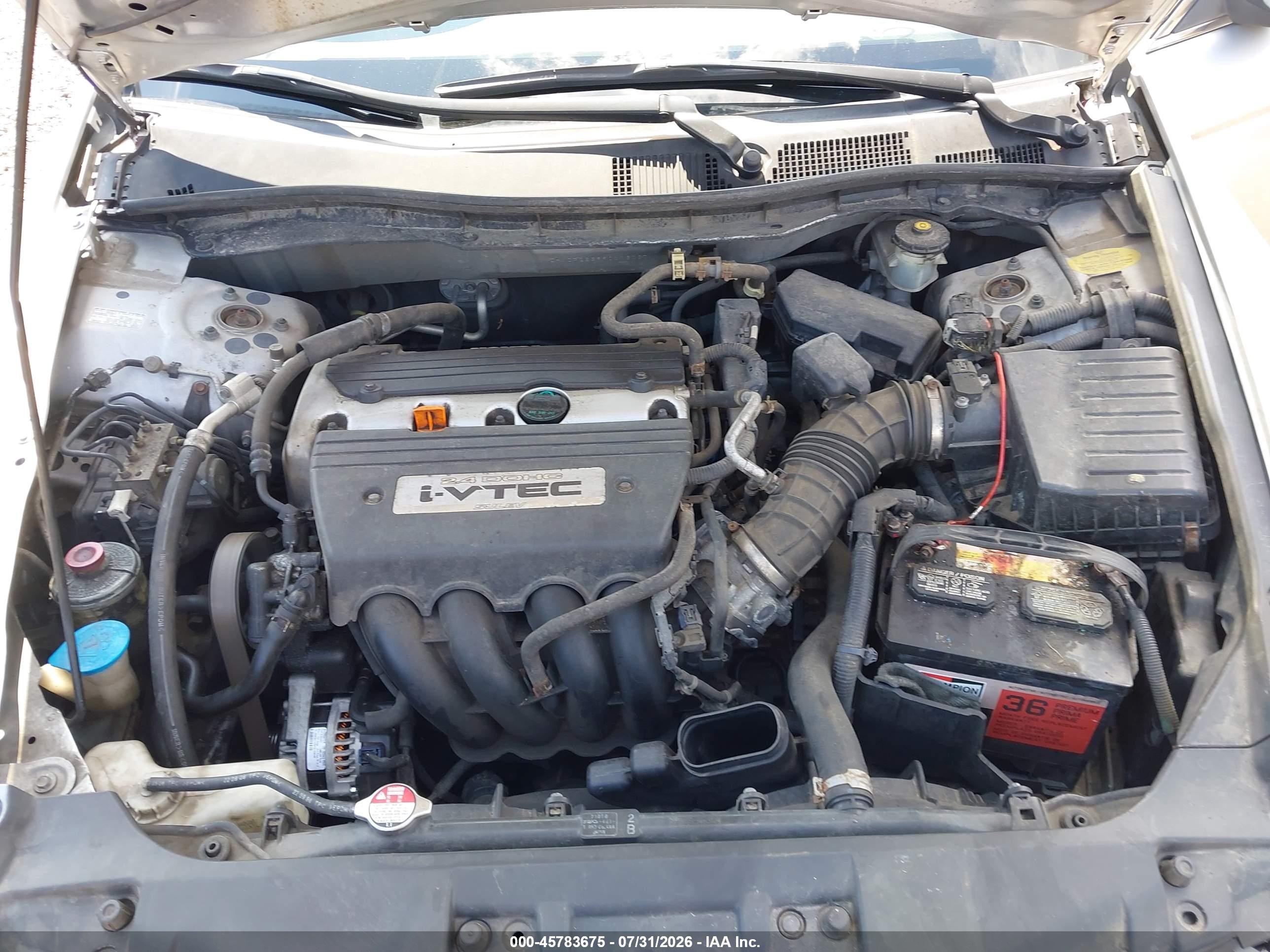 2009 Honda Accord 2.4 Lx Серебряный vin: JHMCP26399C013037