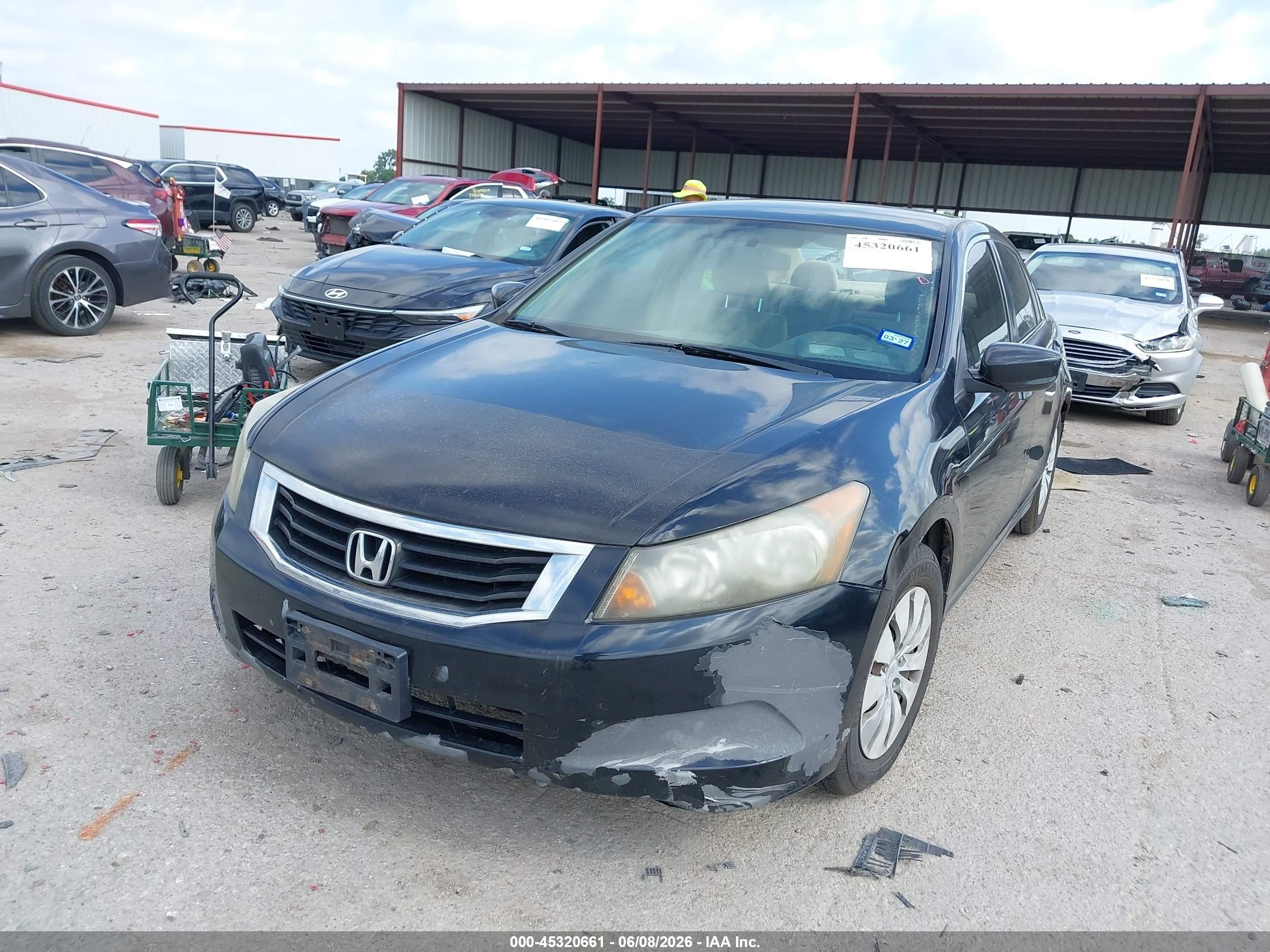 2008 Honda Accord 2.4 Lx Black vin: JHMCP263X8C073438