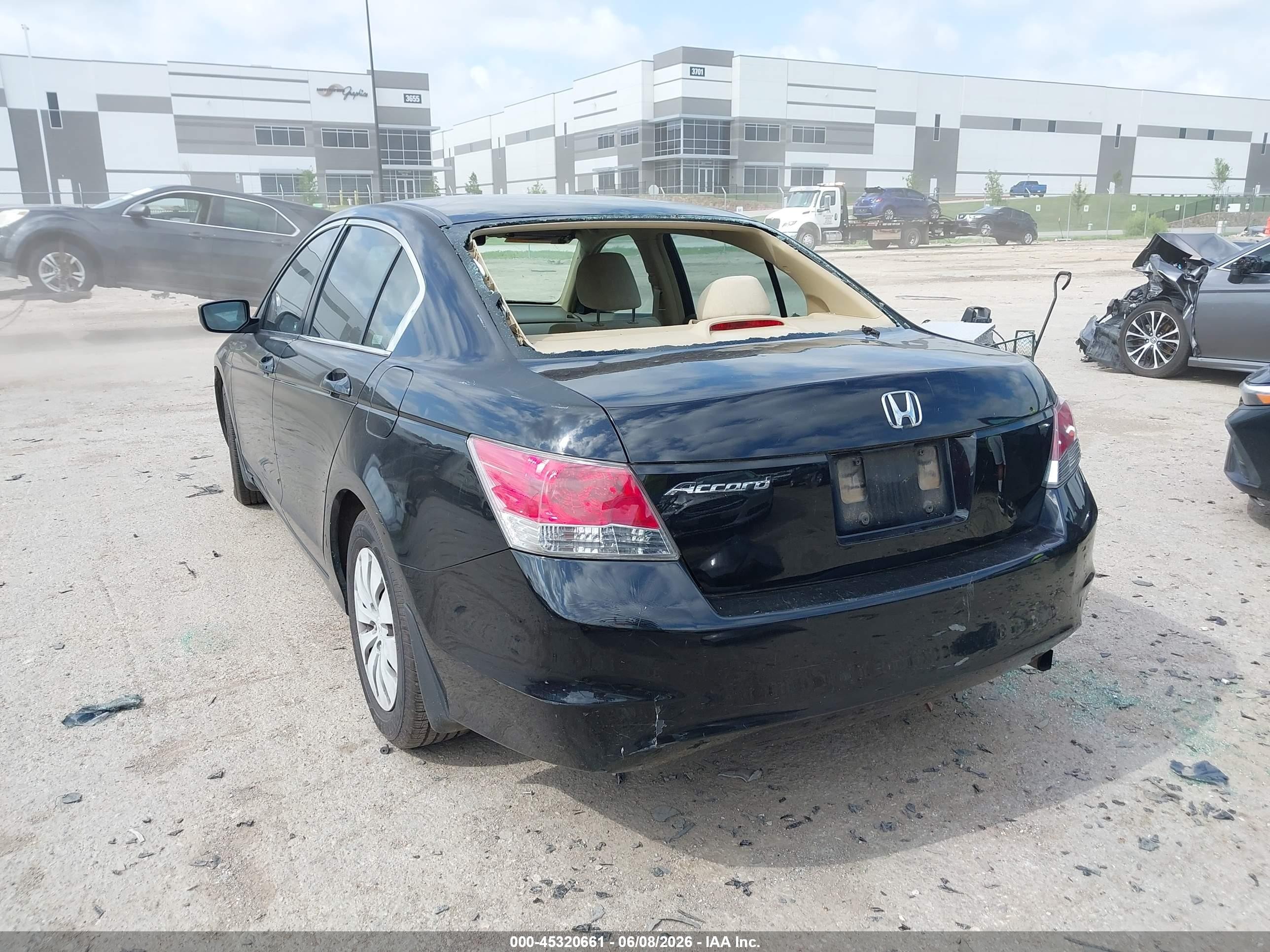 2008 Honda Accord 2.4 Lx Black vin: JHMCP263X8C073438