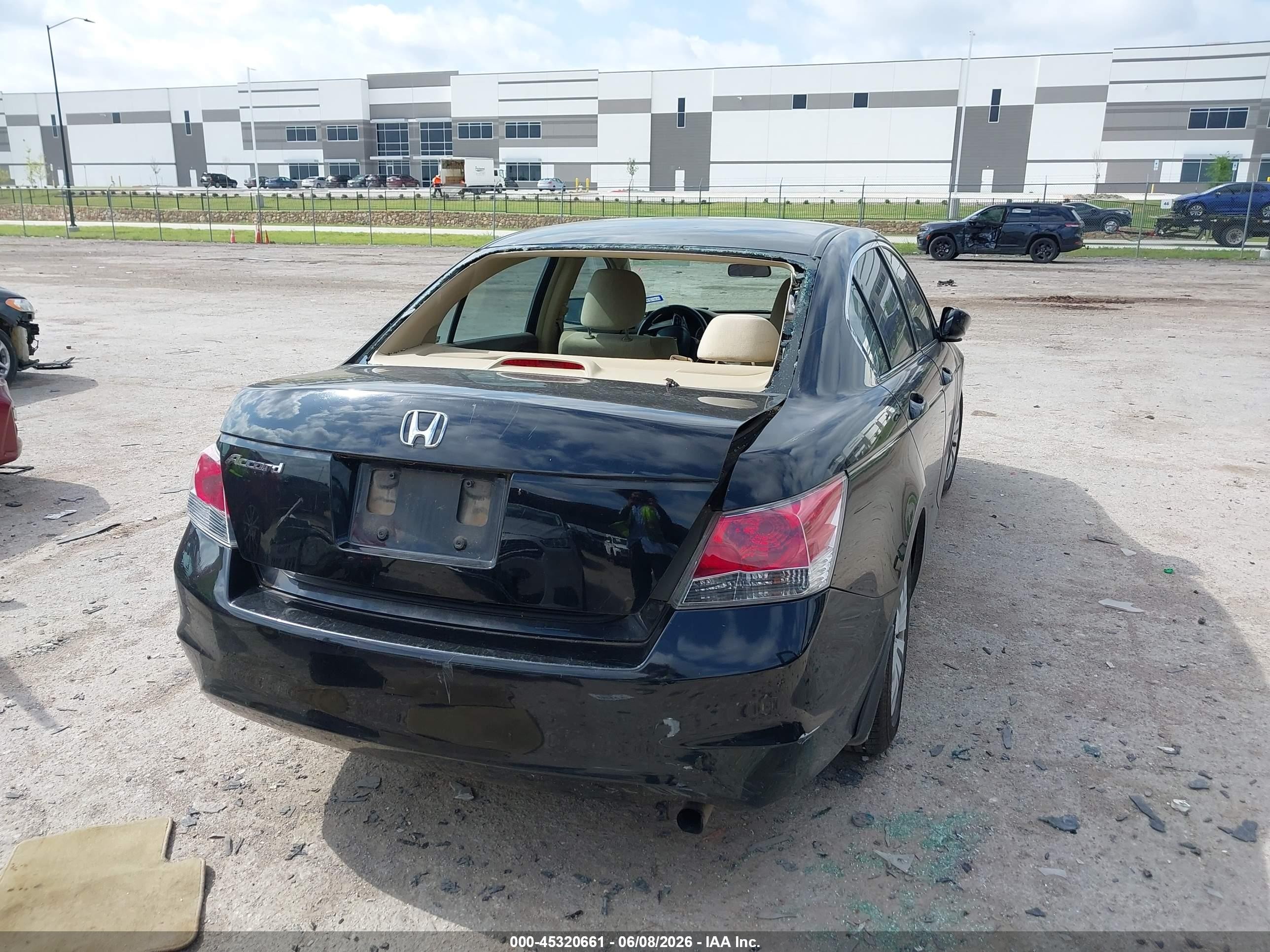 2008 Honda Accord 2.4 Lx Black vin: JHMCP263X8C073438