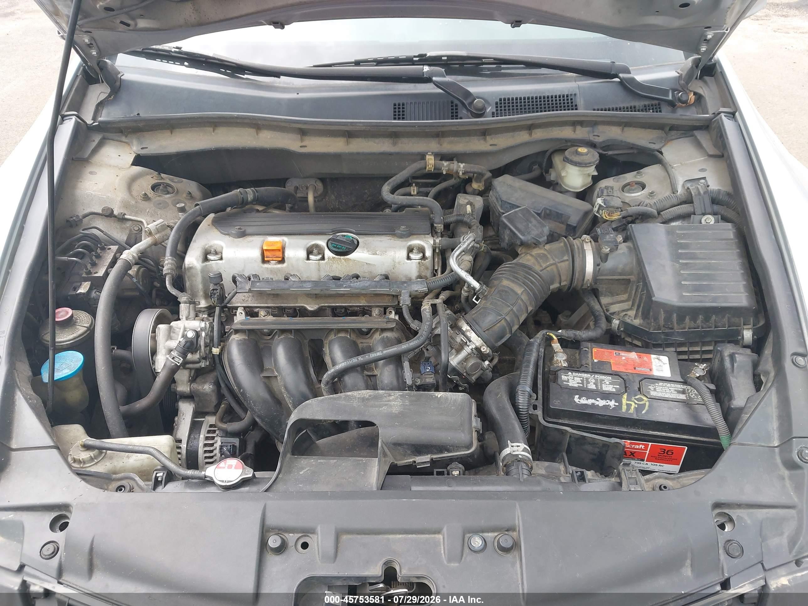 2008 Honda Accord 2.4 Lx-p Silver vin: JHMCP26408C027027