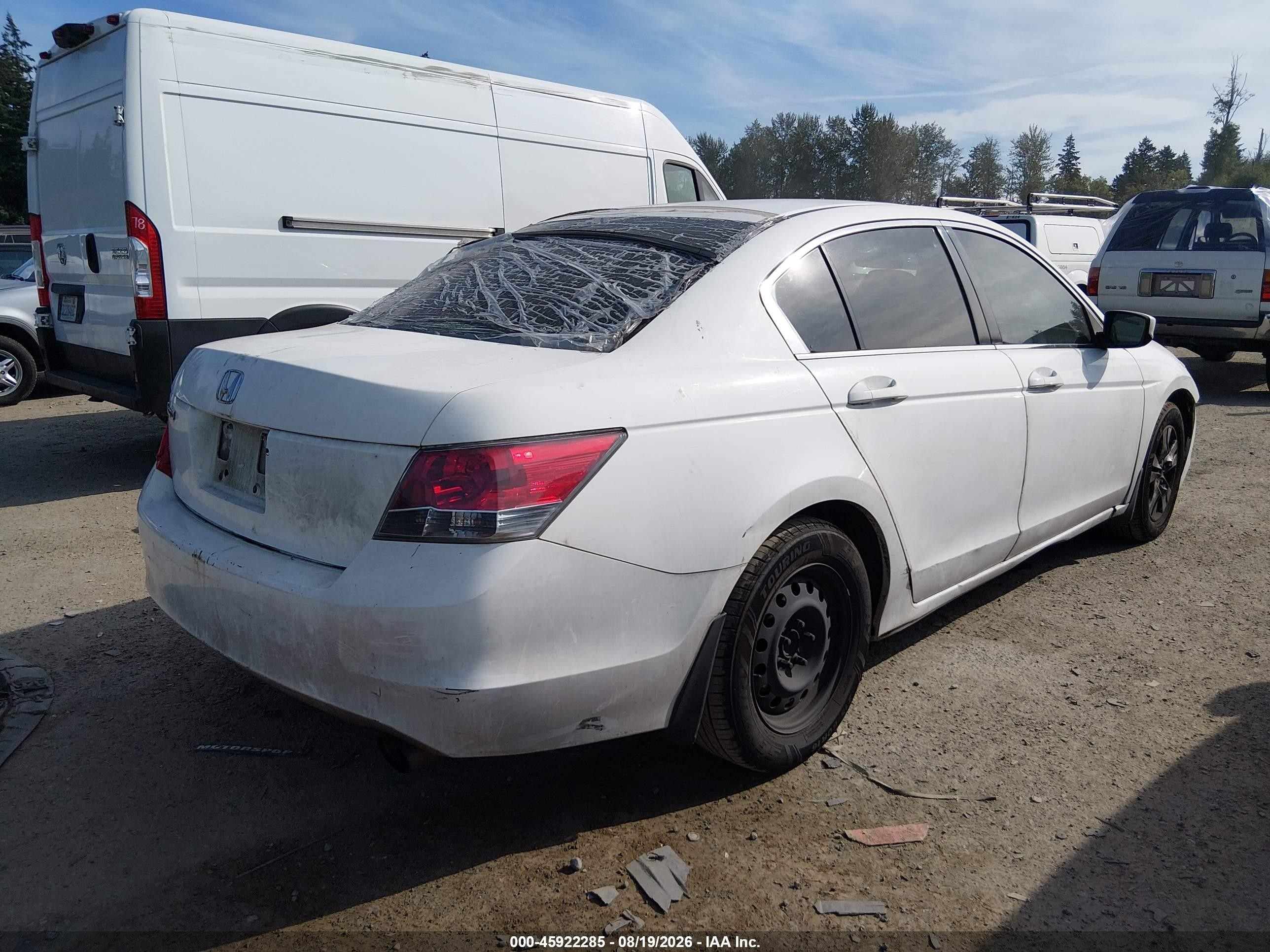 2008 Honda Accord 2.4 Lx-p White vin: JHMCP26408C038447