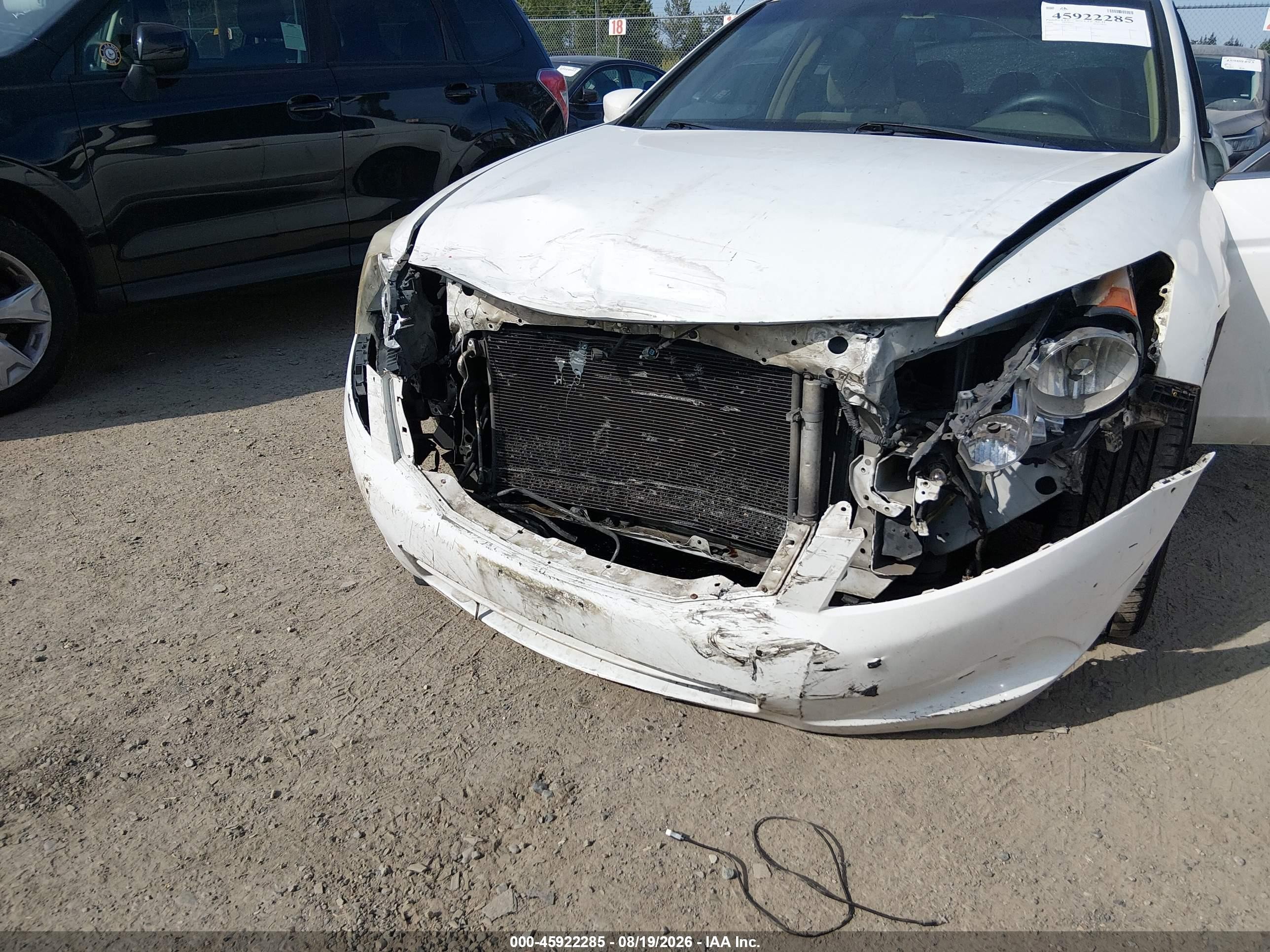 2008 Honda Accord 2.4 Lx-p White vin: JHMCP26408C038447
