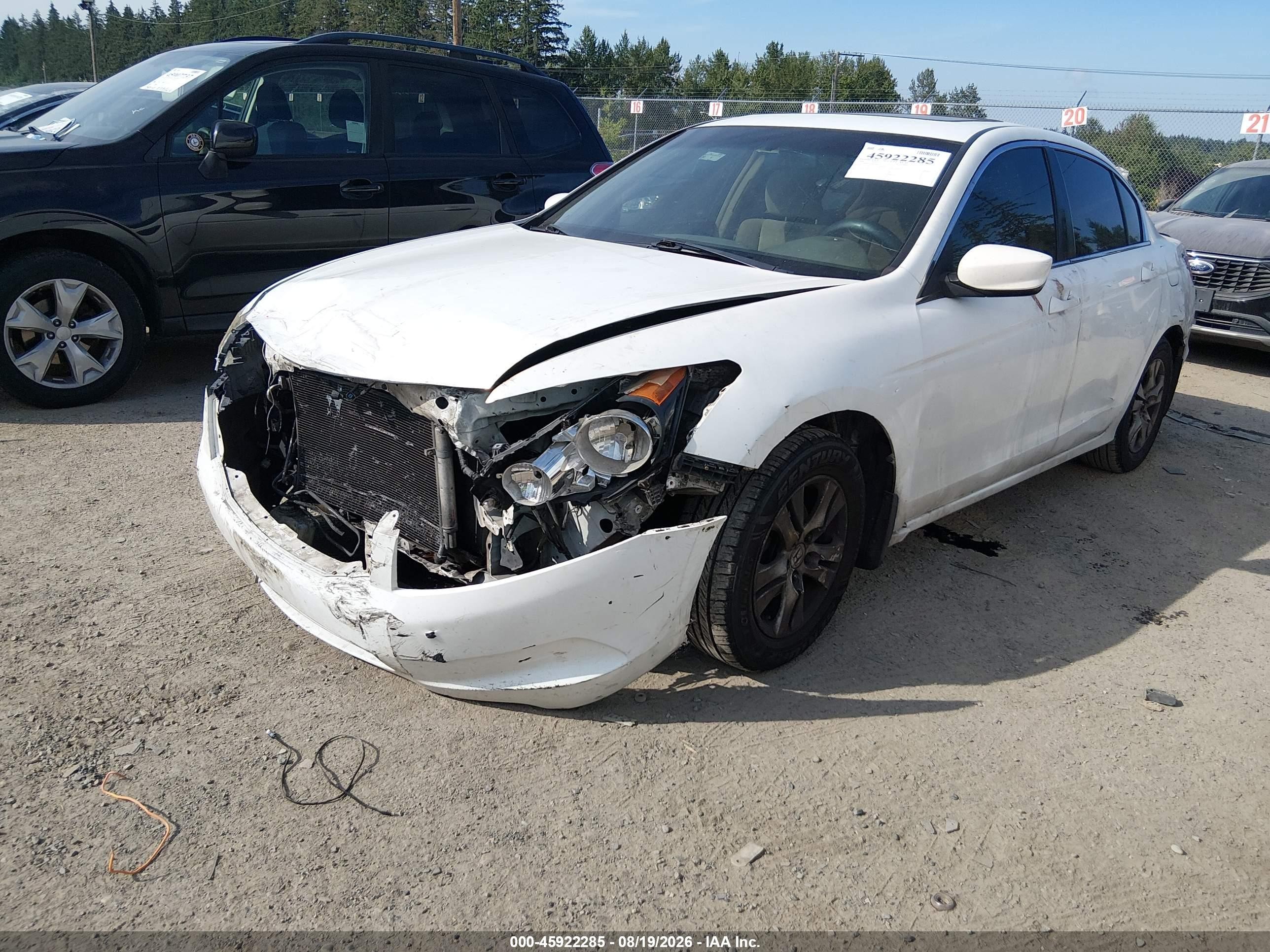 2008 Honda Accord 2.4 Lx-p White vin: JHMCP26408C038447