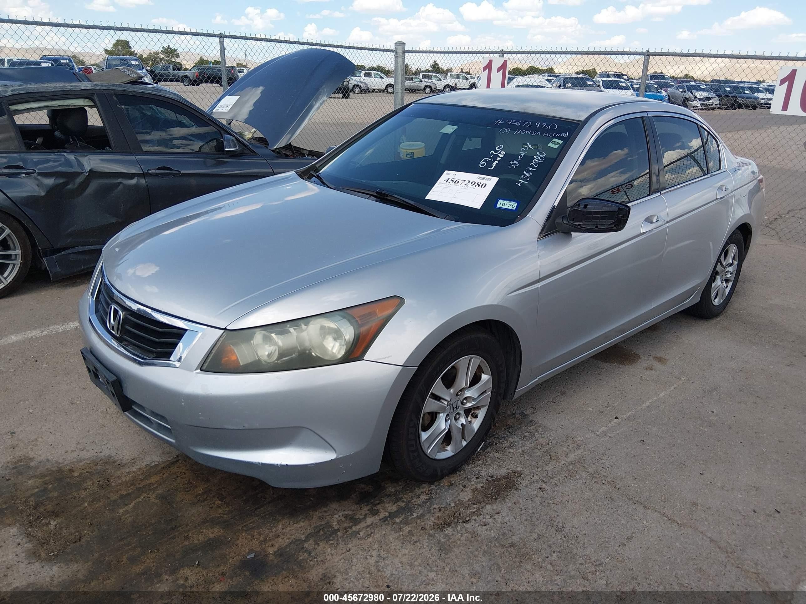 2009 Honda Accord 2.4 Lx-p Серебряный vin: JHMCP26409C005224
