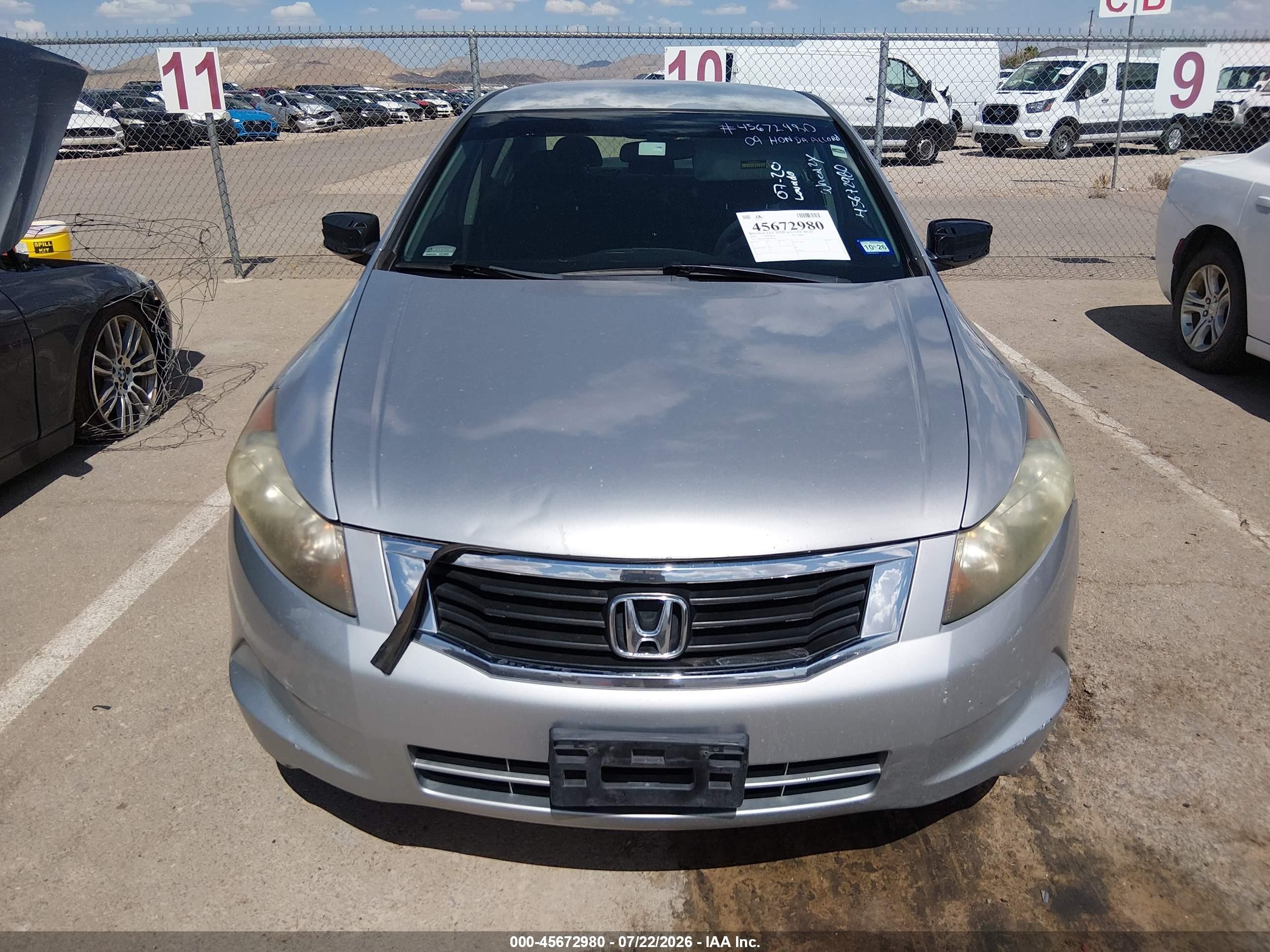 2009 Honda Accord 2.4 Lx-p Серебряный vin: JHMCP26409C005224