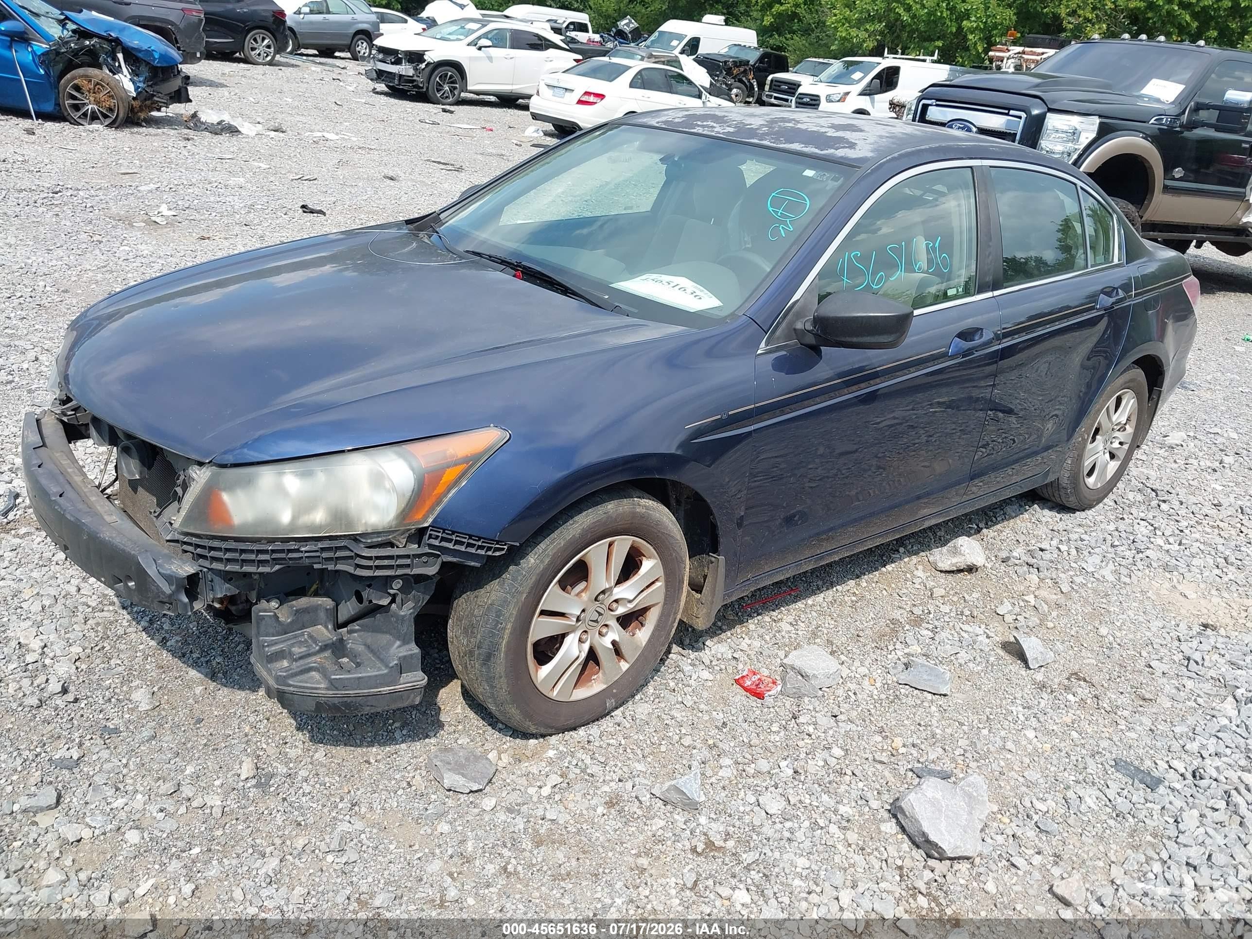 2008 Honda Accord 2.4 Lx-p Blue vin: JHMCP26428C019933