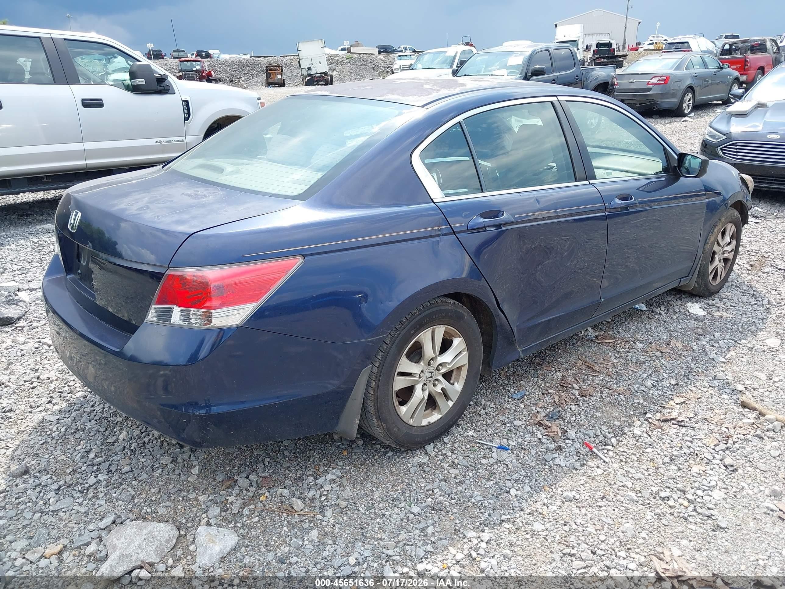 2008 Honda Accord 2.4 Lx-p Blue vin: JHMCP26428C019933