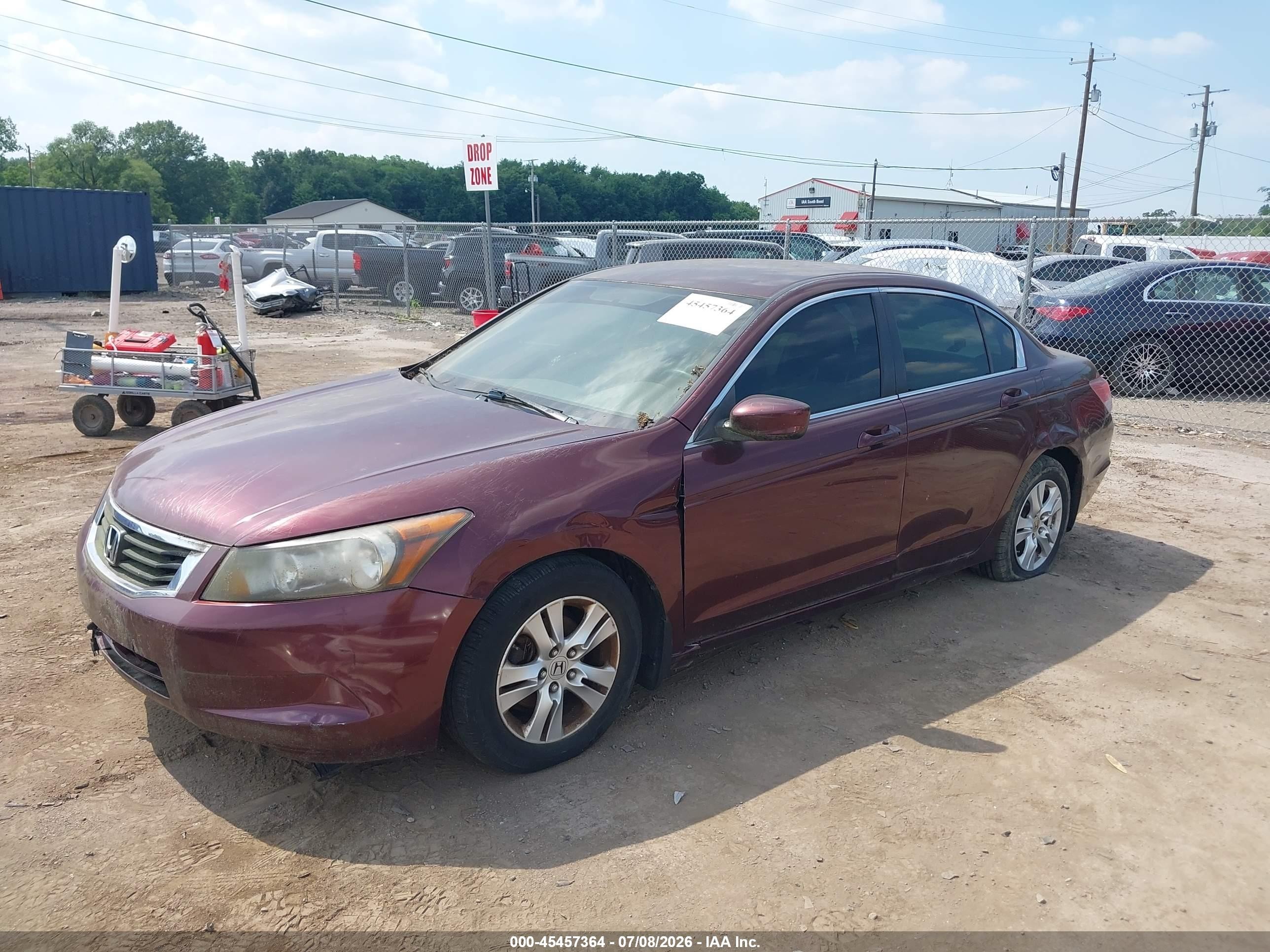 2008 Honda Accord 2.4 Lx-p Burgundy vin: JHMCP26428C053841