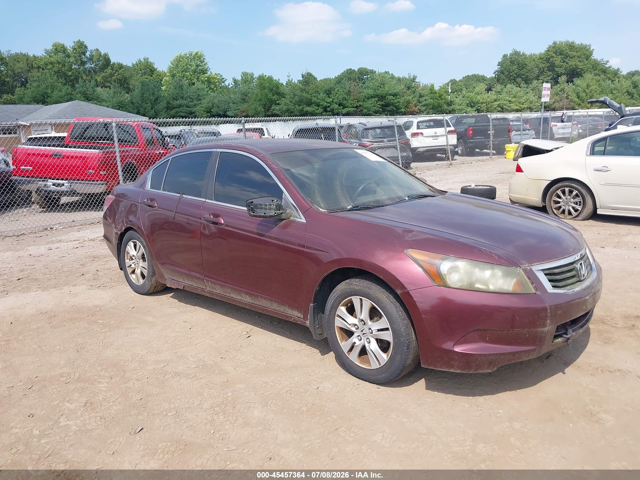 2008 Honda Accord 2.4 Lx-p Burgundy vin: JHMCP26428C053841
