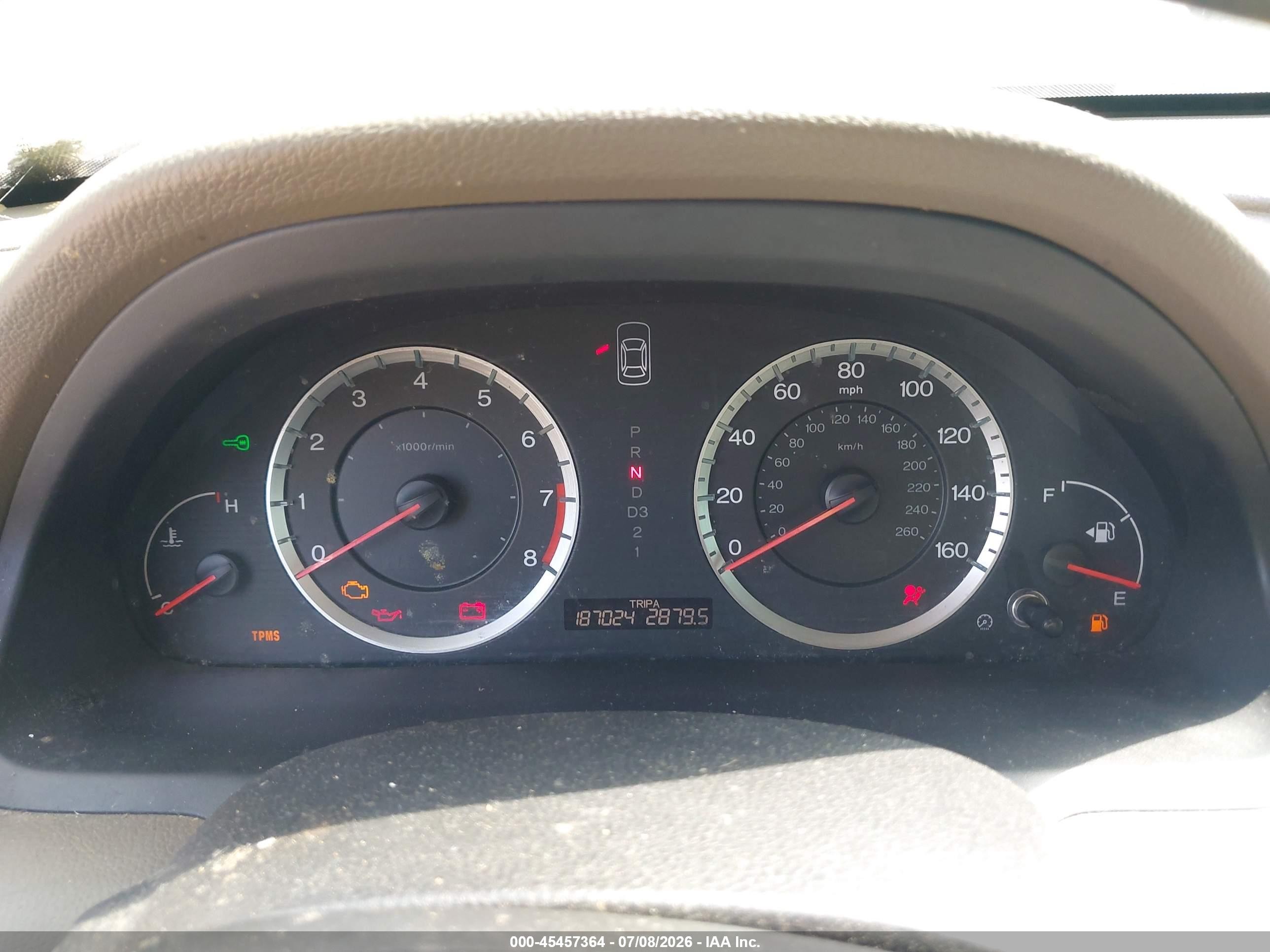 2008 Honda Accord 2.4 Lx-p Burgundy vin: JHMCP26428C053841