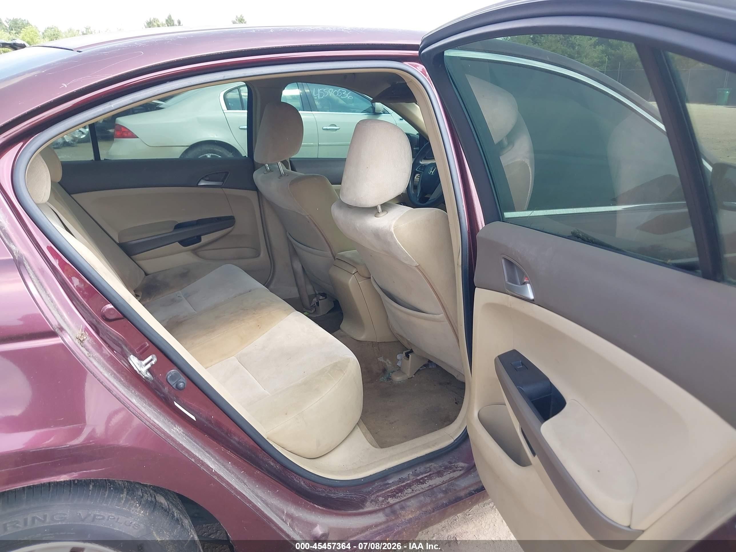 2008 Honda Accord 2.4 Lx-p Burgundy vin: JHMCP26428C053841