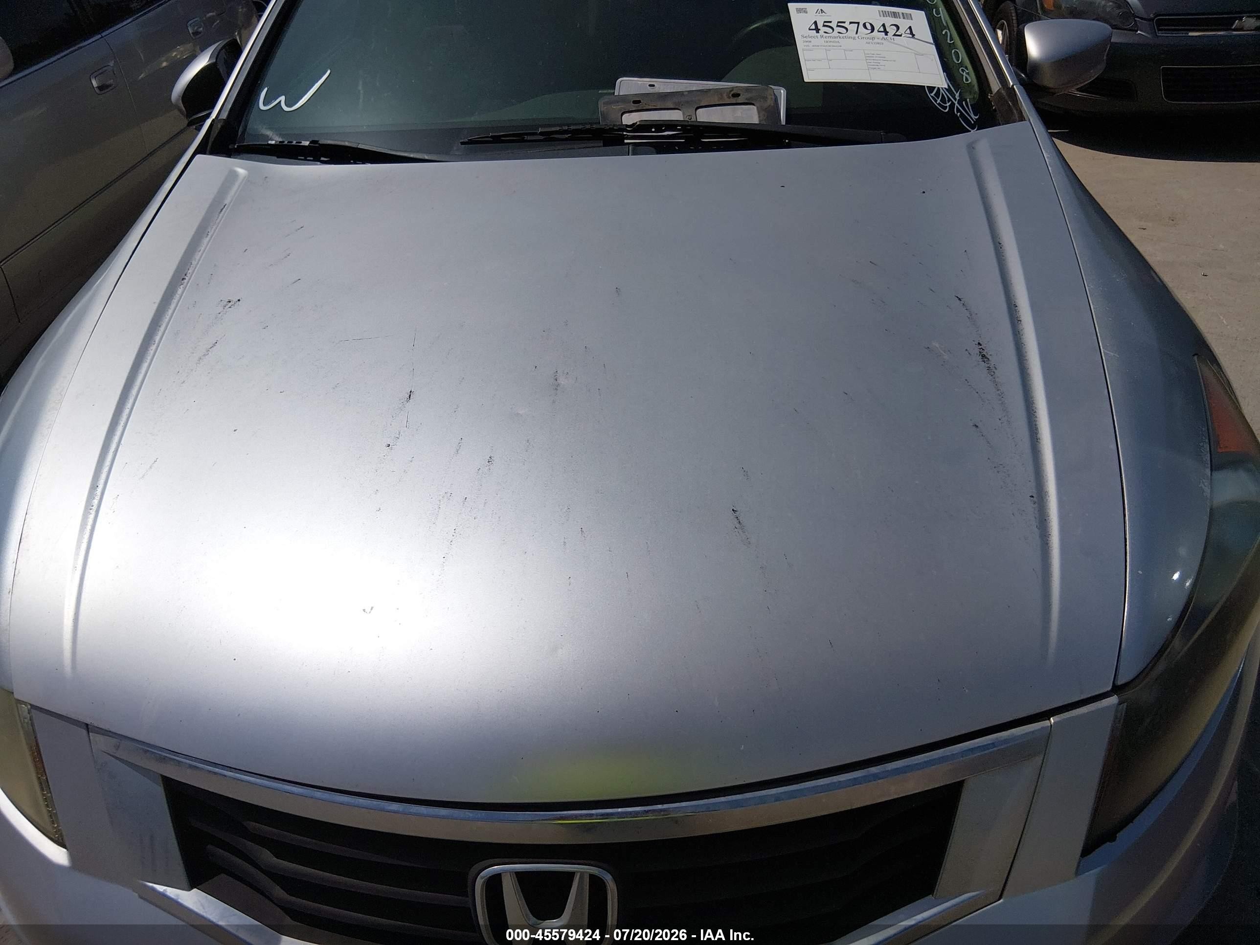 2008 Honda Accord 2.4 Lx-p Silver vin: JHMCP26428C064208