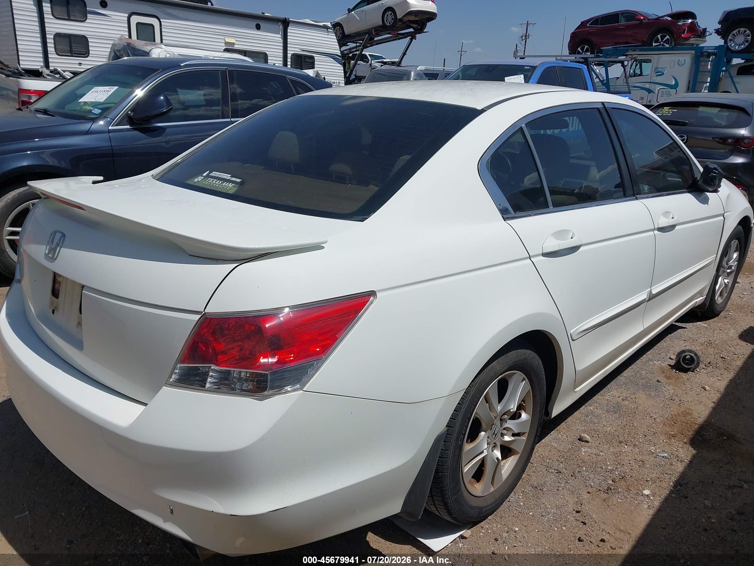 2008 Honda Accord 2.4 Lx-p Белый vin: JHMCP26468C005887