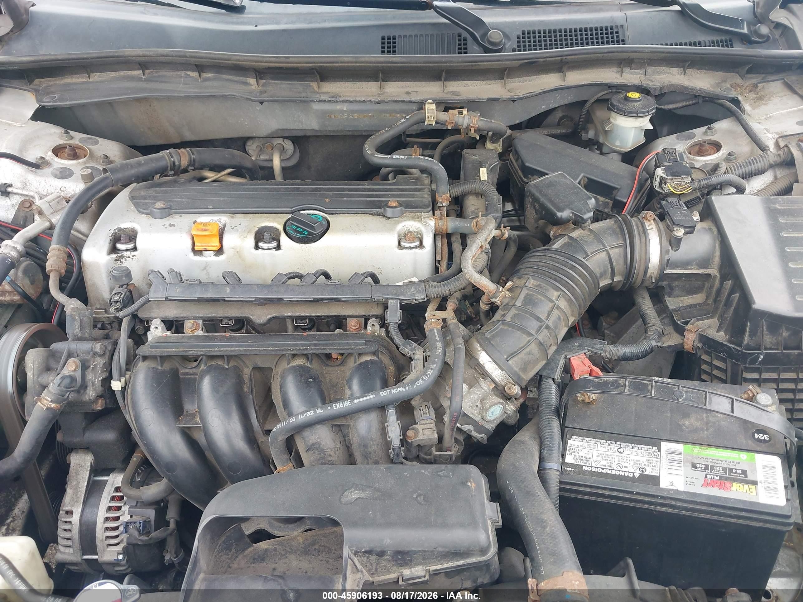 2009 Honda Accord 2.4 Lx-p Silver vin: JHMCP26489C010283