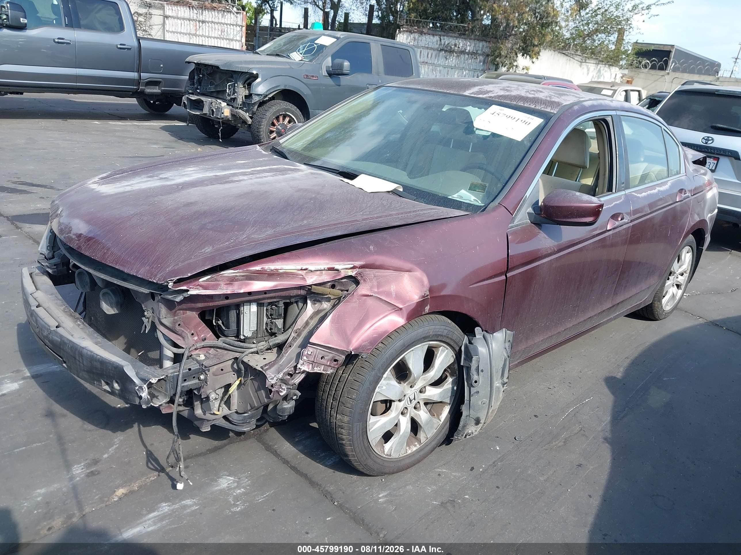 2008 Honda Accord 2.4 Lx-p Purple vin: JHMCP26498C035322