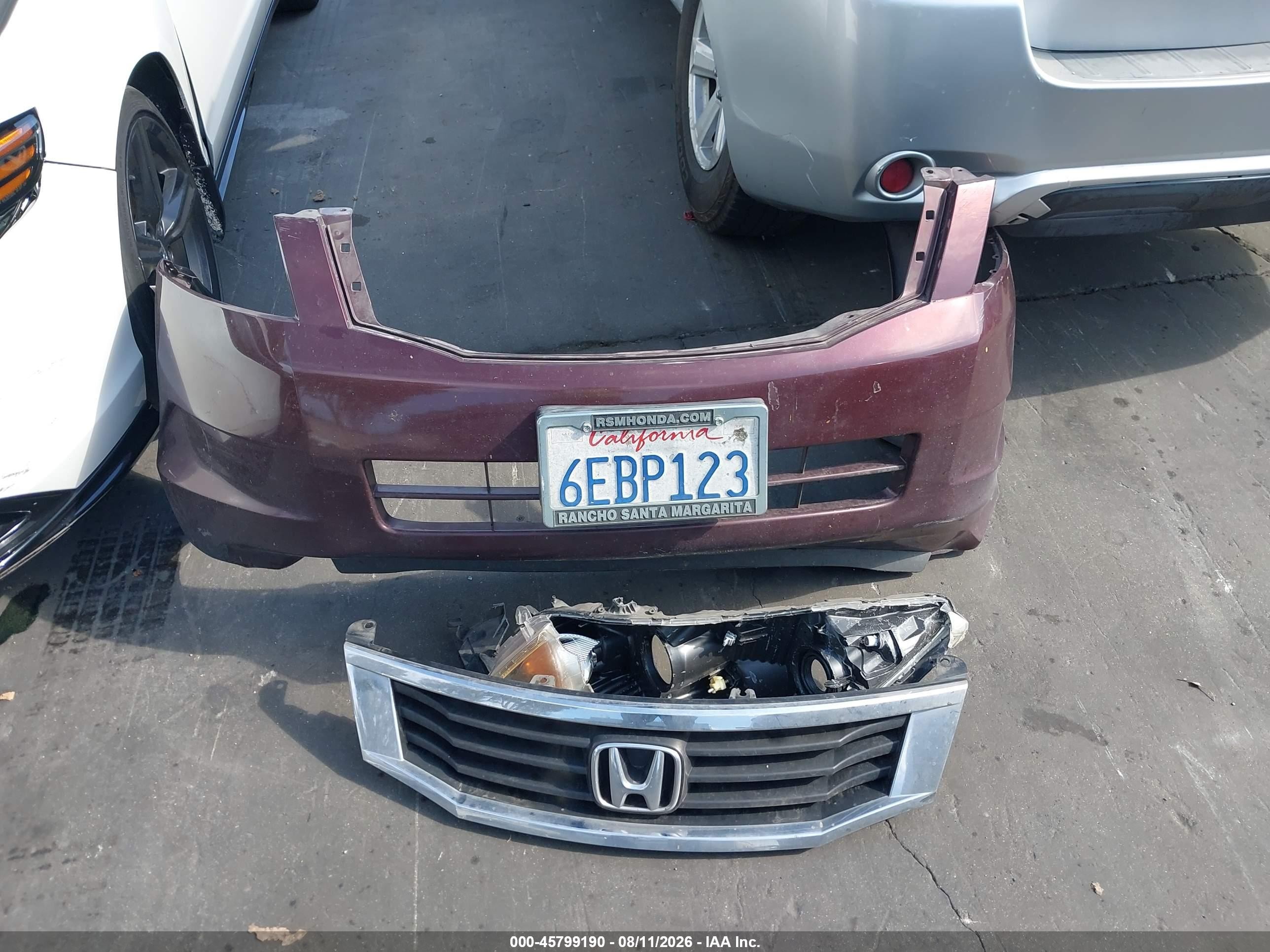 2008 Honda Accord 2.4 Lx-p Purple vin: JHMCP26498C035322