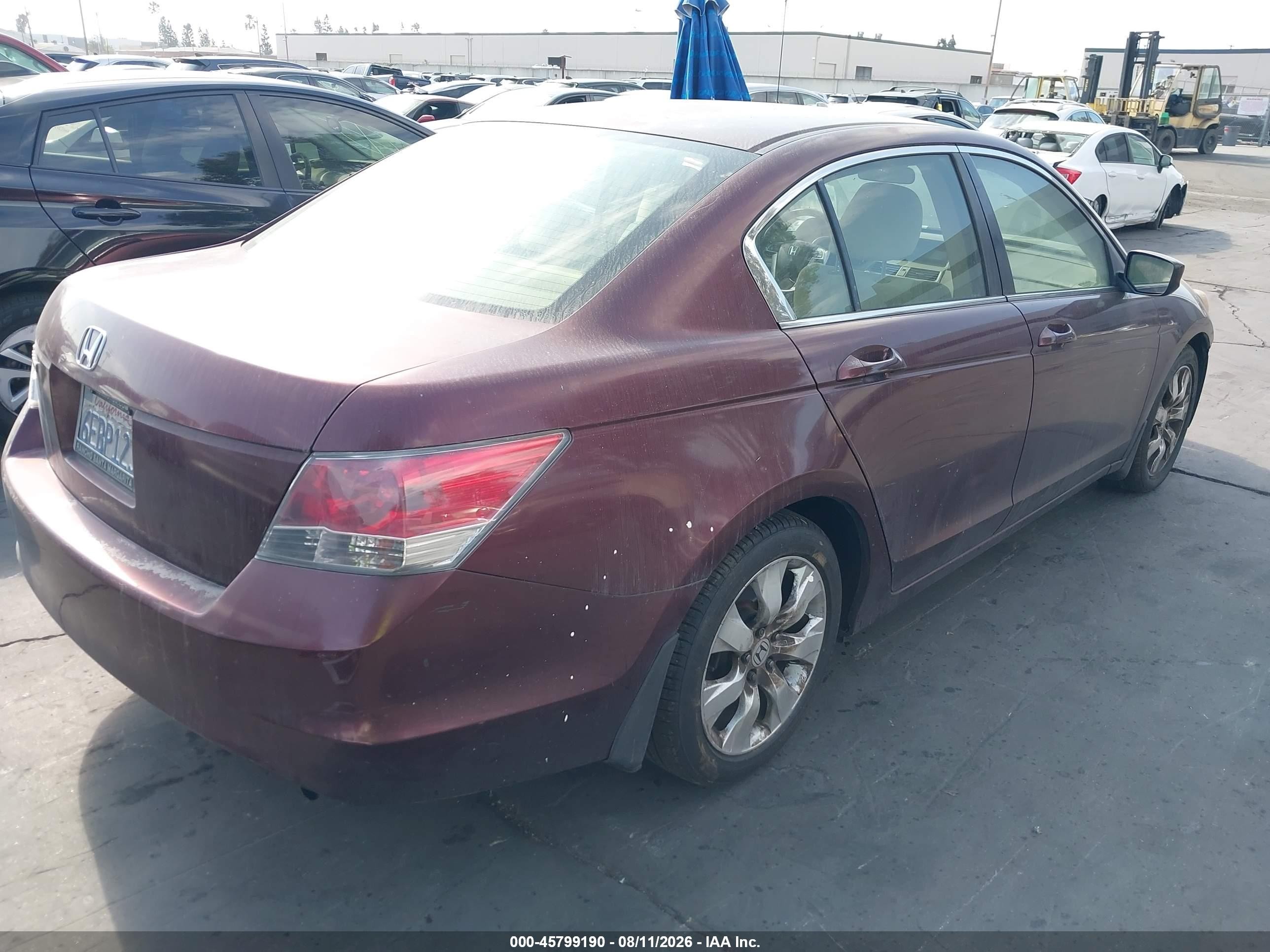 2008 Honda Accord 2.4 Lx-p Purple vin: JHMCP26498C035322