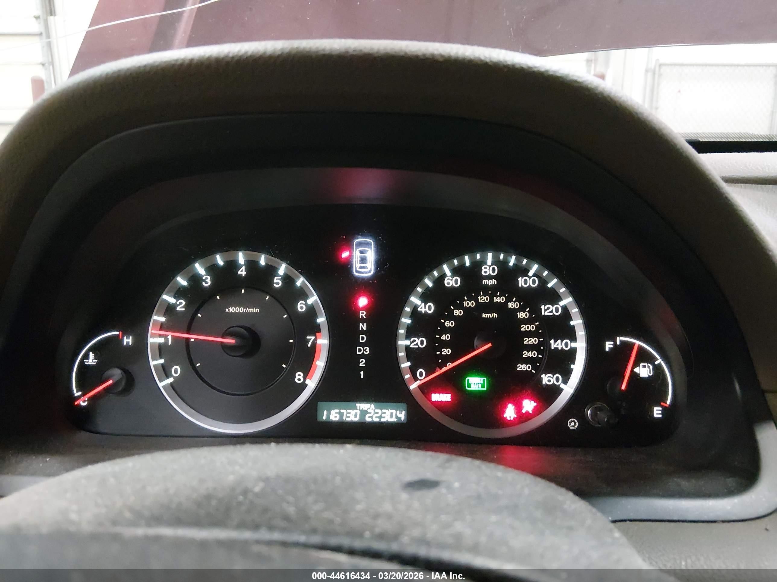 2009 Honda Accord 2.4 Lx-p Burgundy vin: JHMCP26499C008140