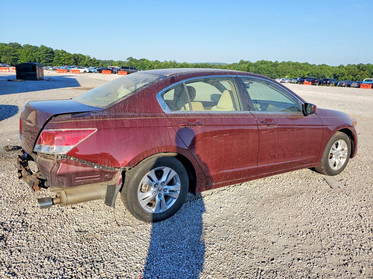 2008 Honda Accord Lxp Burgundy vin: JHMCP264X8C043395
