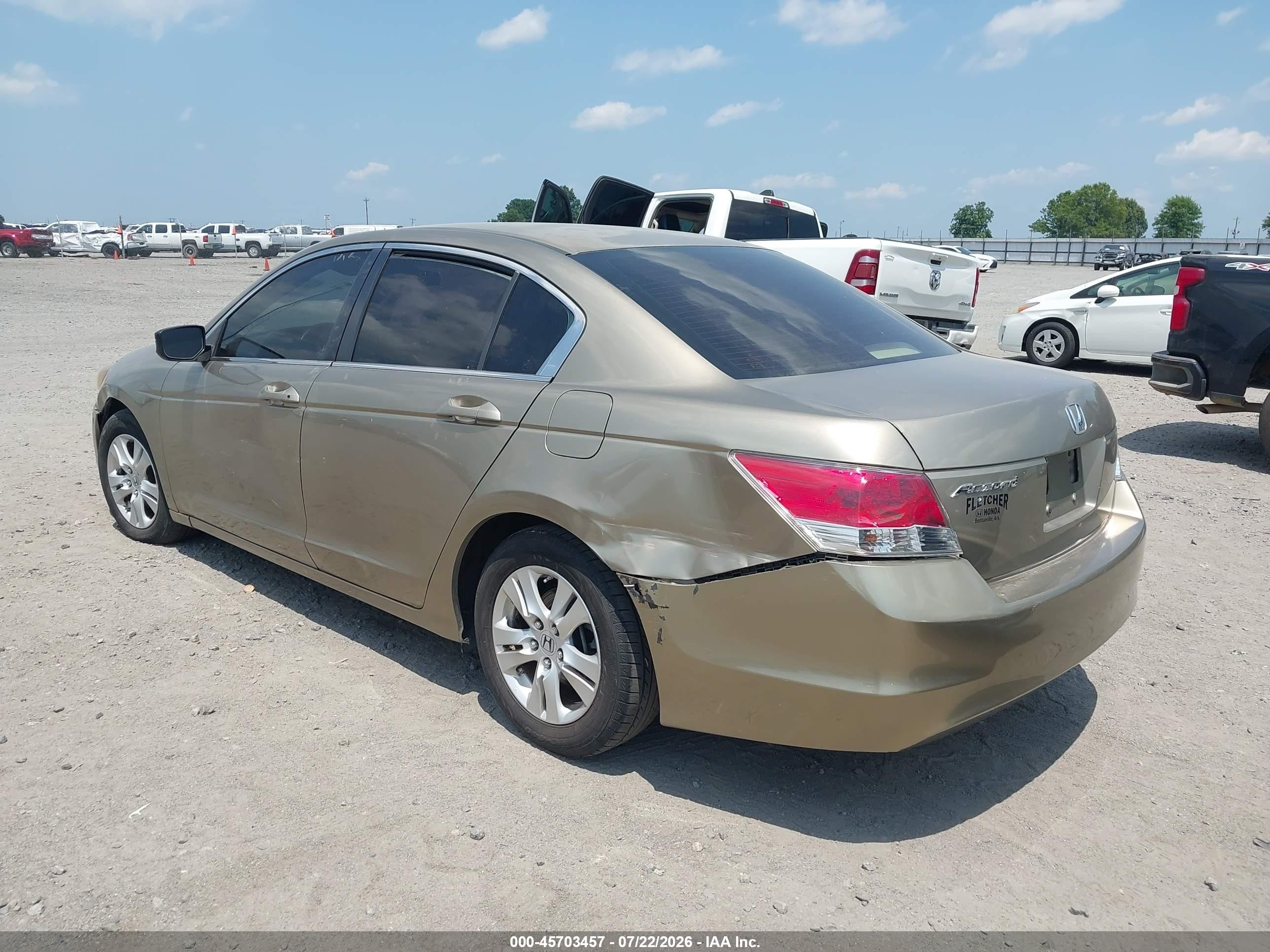 2008 Honda Accord 2.4 Lx-p Золотой vin: JHMCP264X8C078826