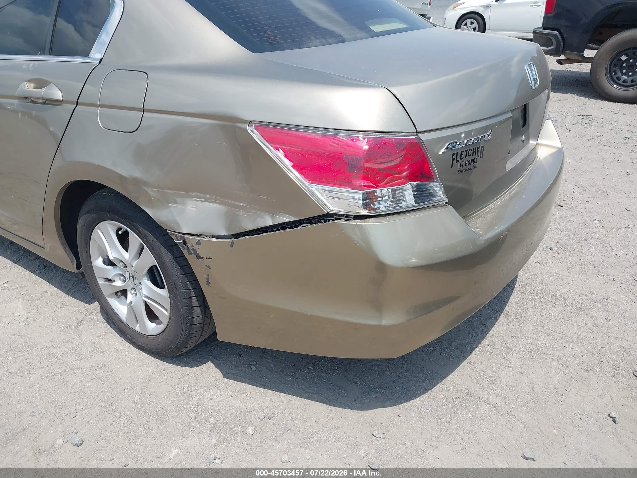 2008 Honda Accord 2.4 Lx-p Золотой vin: JHMCP264X8C078826
