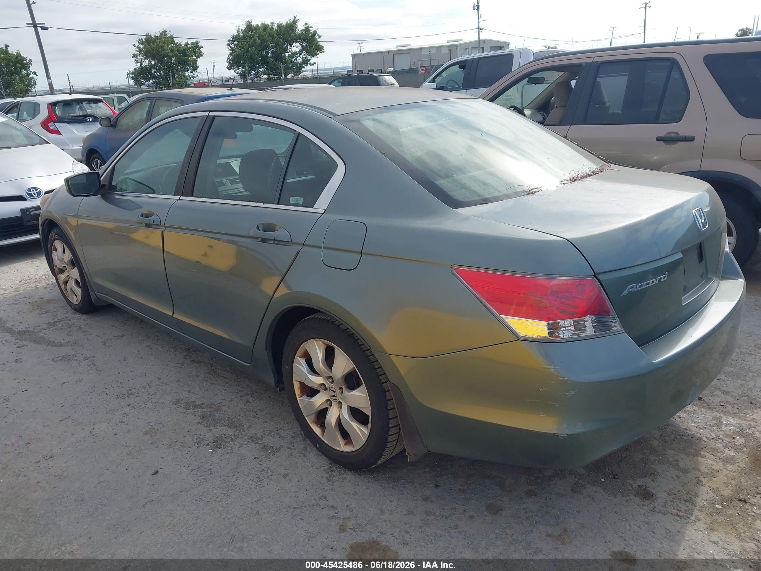 2008 Honda Accord 2.4 Ex Green vin: JHMCP26708C003370
