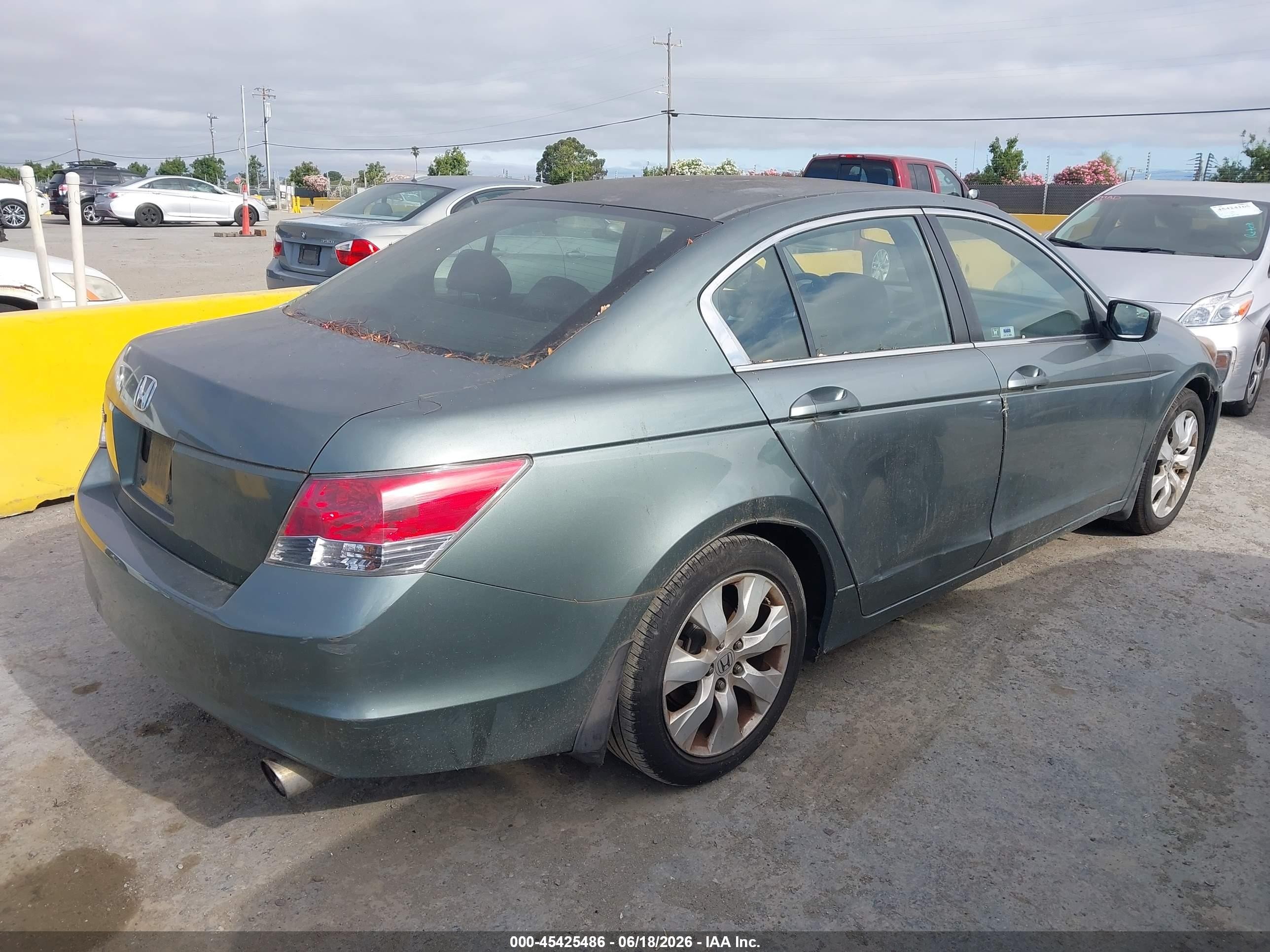 2008 Honda Accord 2.4 Ex Green vin: JHMCP26708C003370
