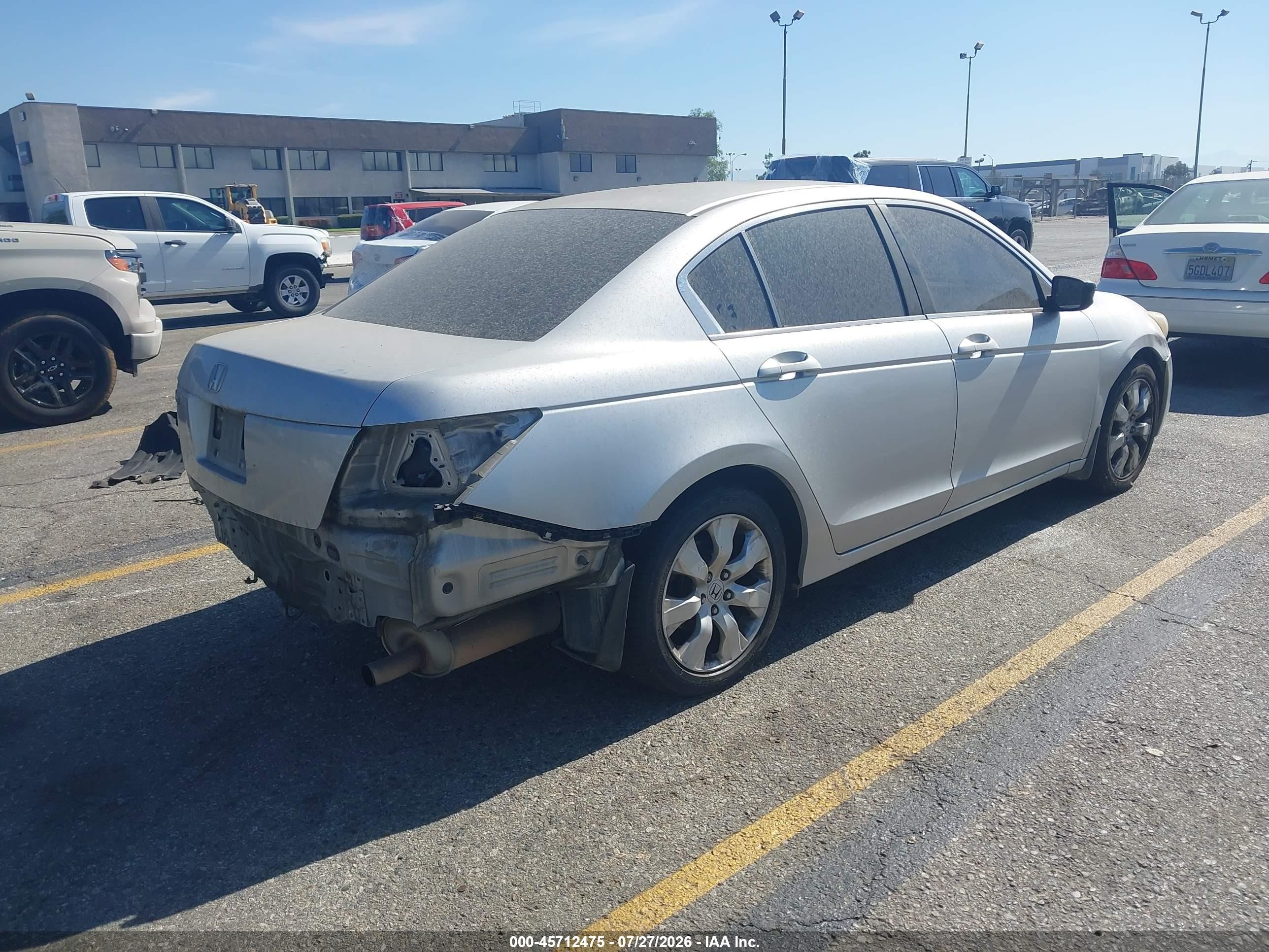 2008 Honda Accord 2.4 Ex Silver vin: JHMCP26708C057381
