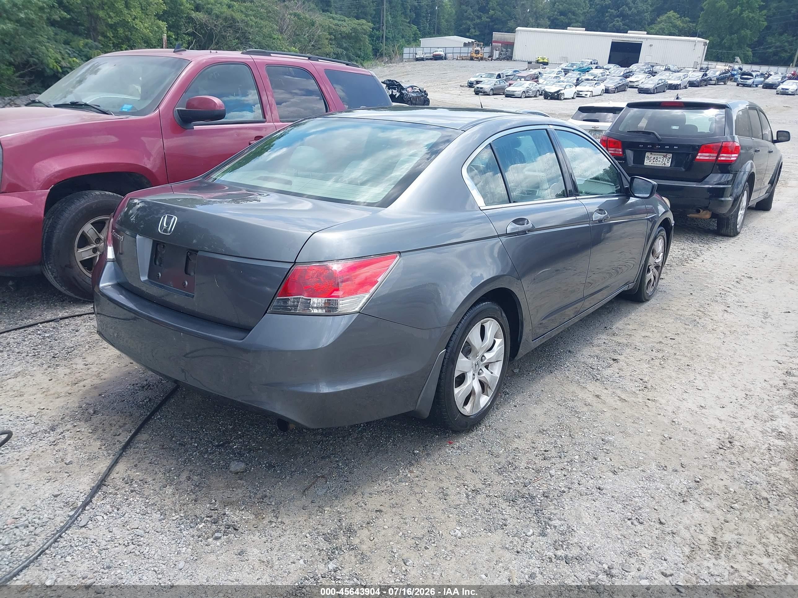 2008 Honda Accord 2.4 Ex Gray vin: JHMCP26708C072947