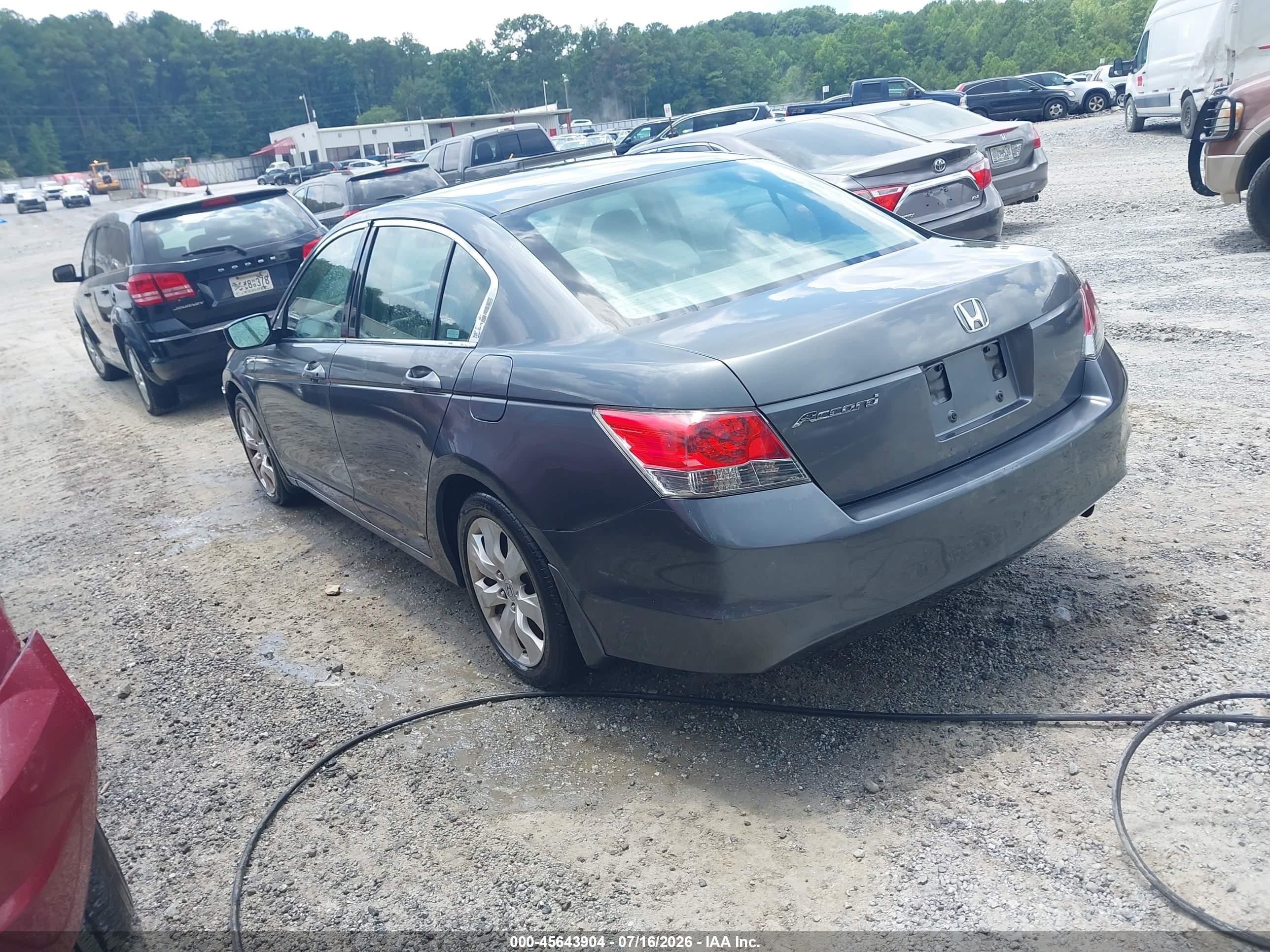2008 Honda Accord 2.4 Ex Gray vin: JHMCP26708C072947