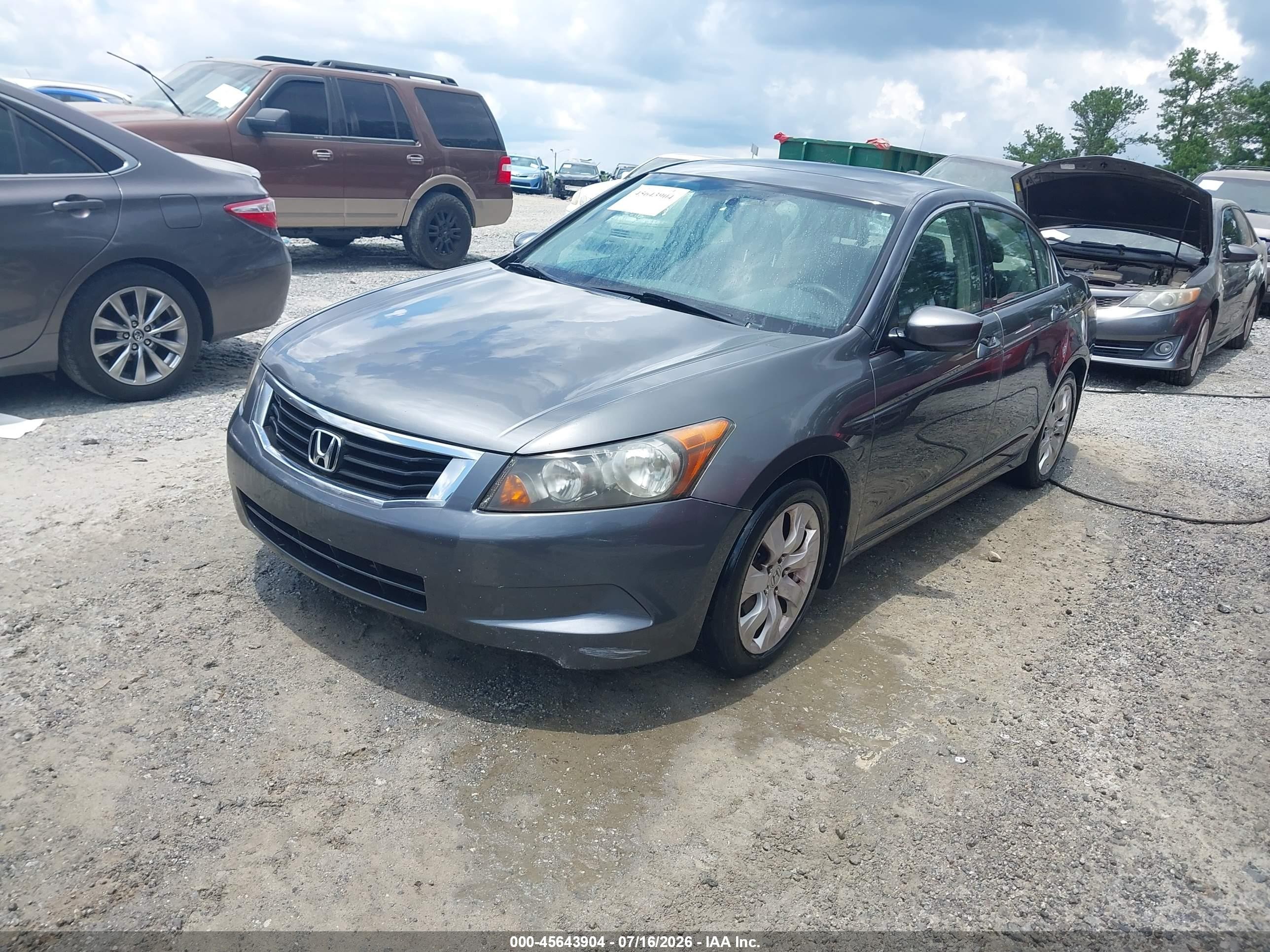 2008 Honda Accord 2.4 Ex Gray vin: JHMCP26708C072947