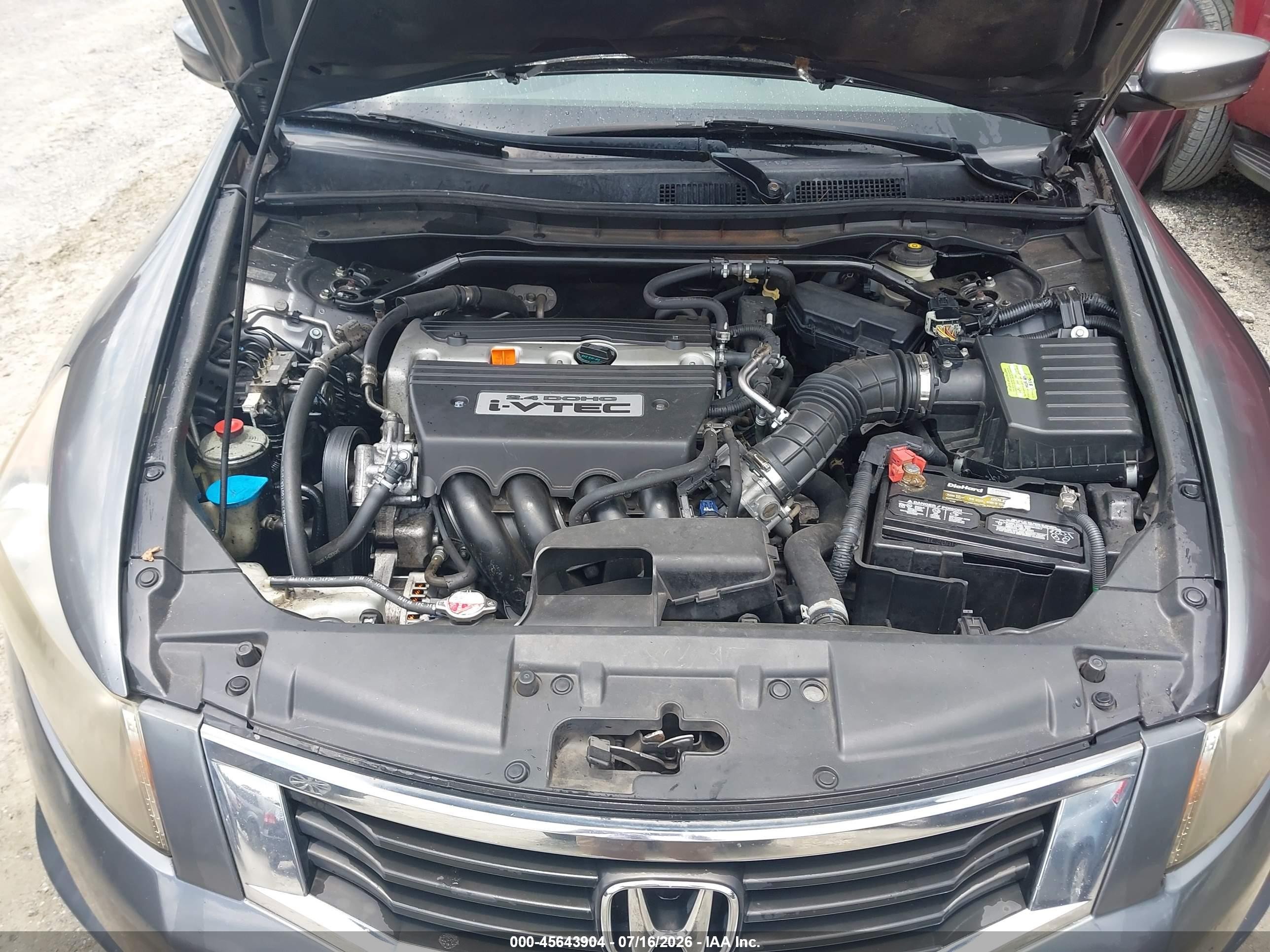2008 Honda Accord 2.4 Ex Gray vin: JHMCP26708C072947