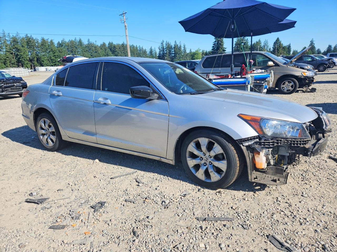 2008 Honda Accord Ex Silver vin: JHMCP26718C068583