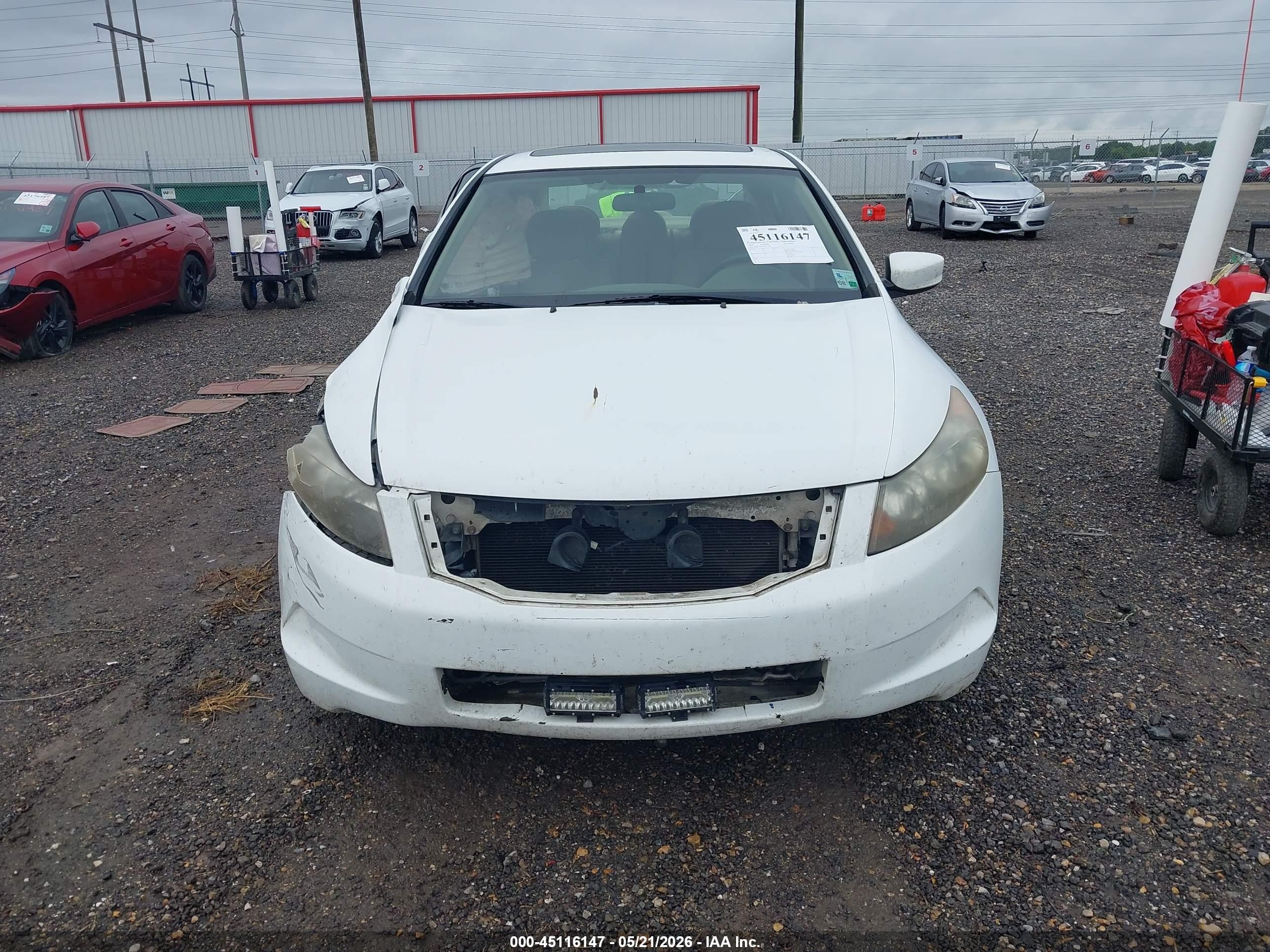 2008 Honda Accord 2.4 Ex White vin: JHMCP26718C071502