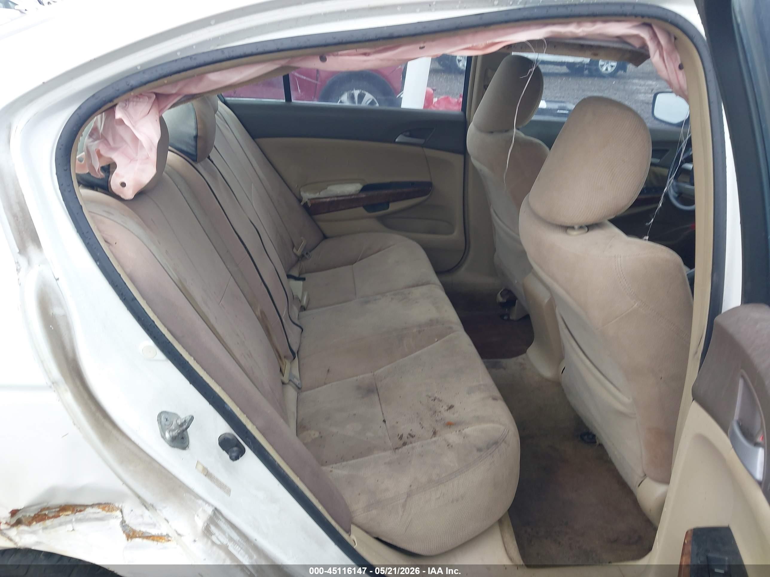 2008 Honda Accord 2.4 Ex White vin: JHMCP26718C071502