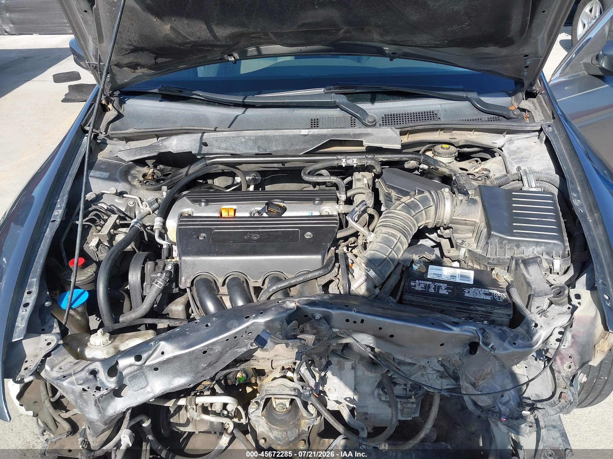 2008 Honda Accord 2.4 Ex Gray vin: JHMCP26738C033916