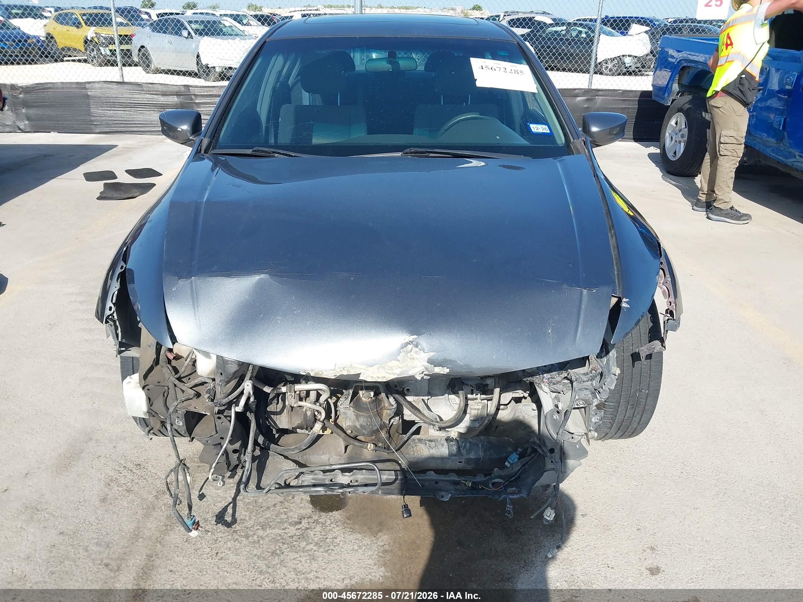 2008 Honda Accord 2.4 Ex Gray vin: JHMCP26738C033916