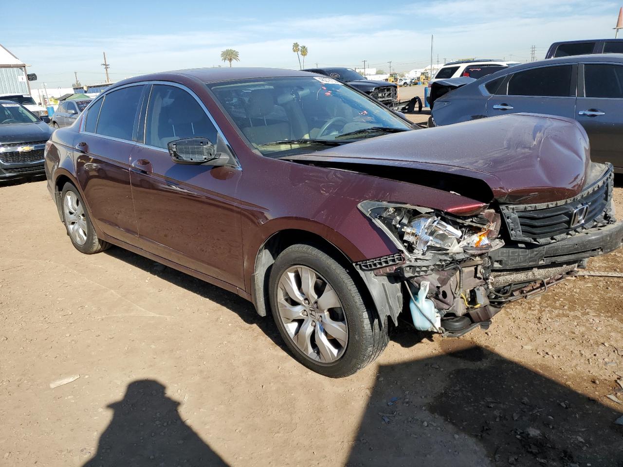 2008 Honda Accord Ex Maroon vin: JHMCP26738C043958